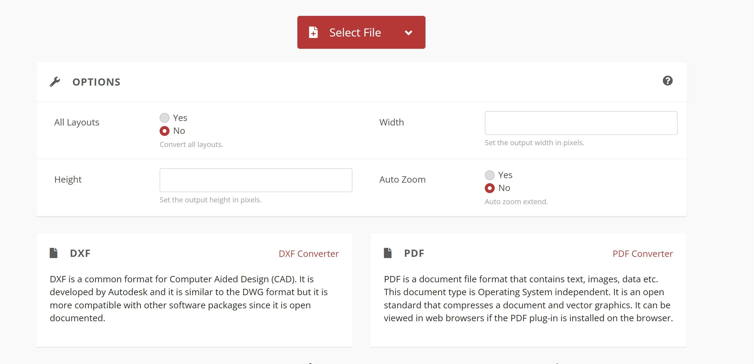 Conversión de DXF a PDF en la nube