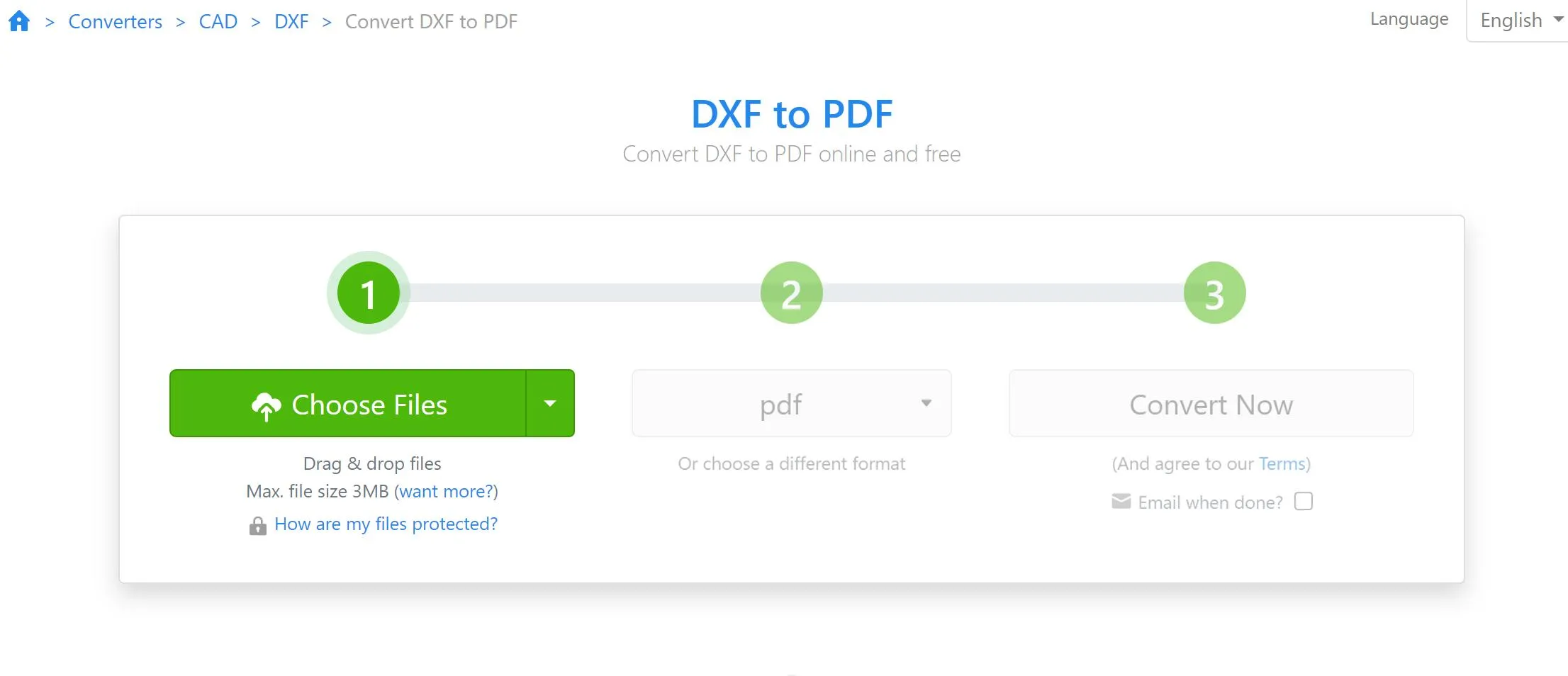 dxf a pdf zamzar
