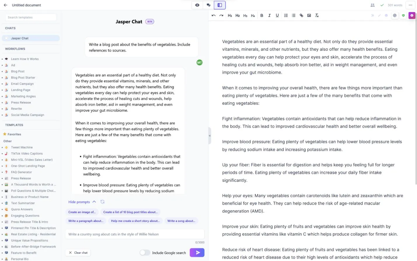 ai blog writer Jasper AI