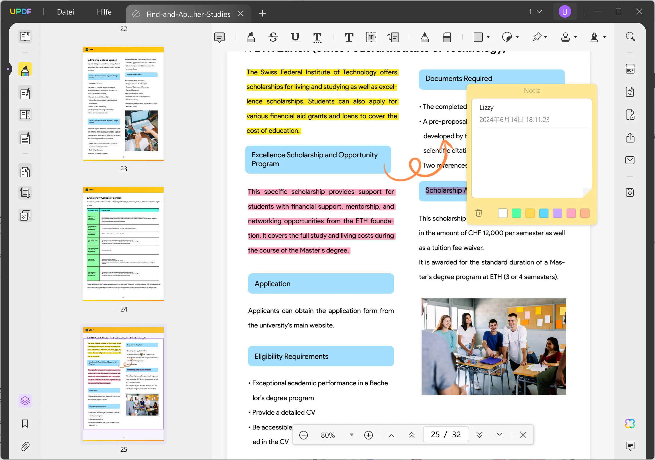 PDF in OneNote kommentieren Notizen hinzufügen