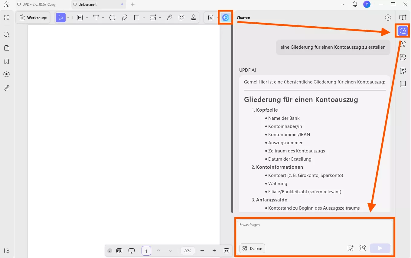 Kontoauszugsgenerator UPDF