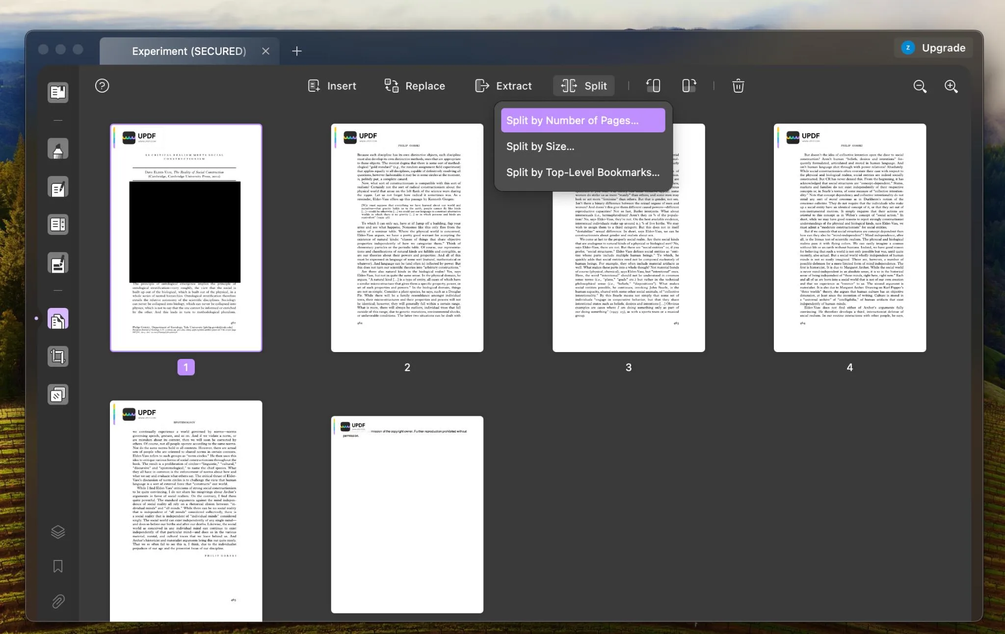 compress pdf mac split or custom split pages with UPDF