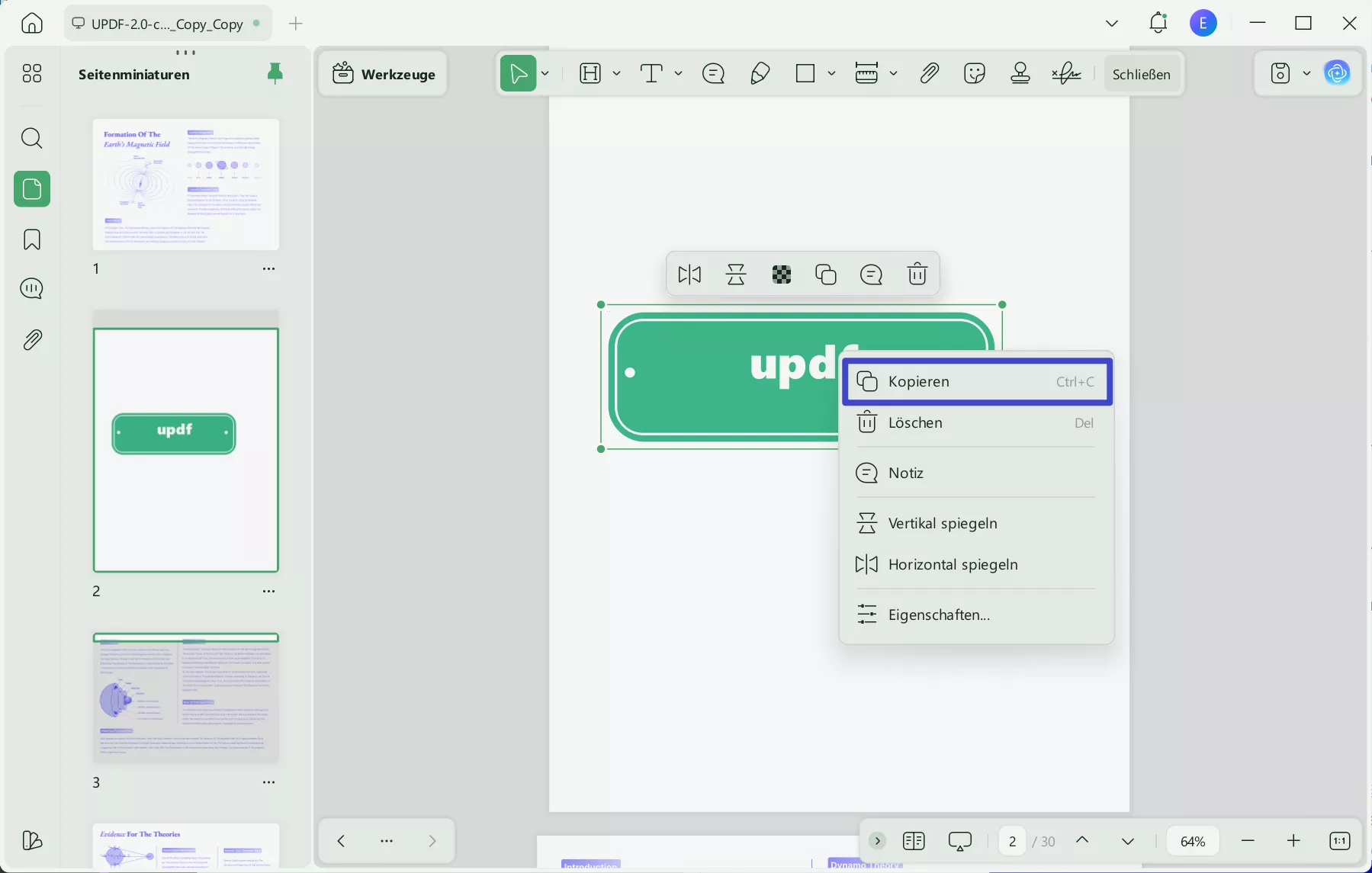 Stempel für PDF kopieren Bildstempel auf Ihren Computer kopieren mit UPDF