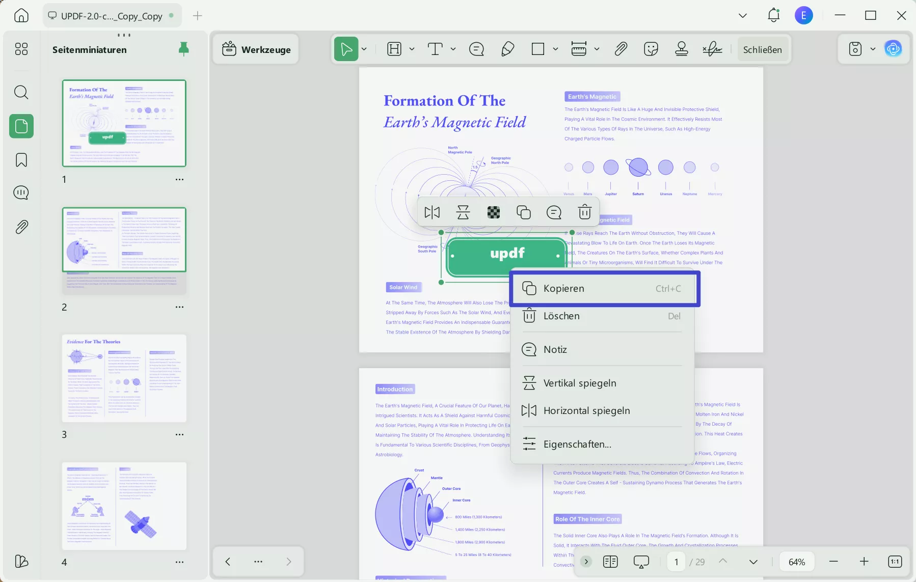 Stempel für PDF kopieren Stempel mit UPDF auf einen klaren Hintergrund kopieren