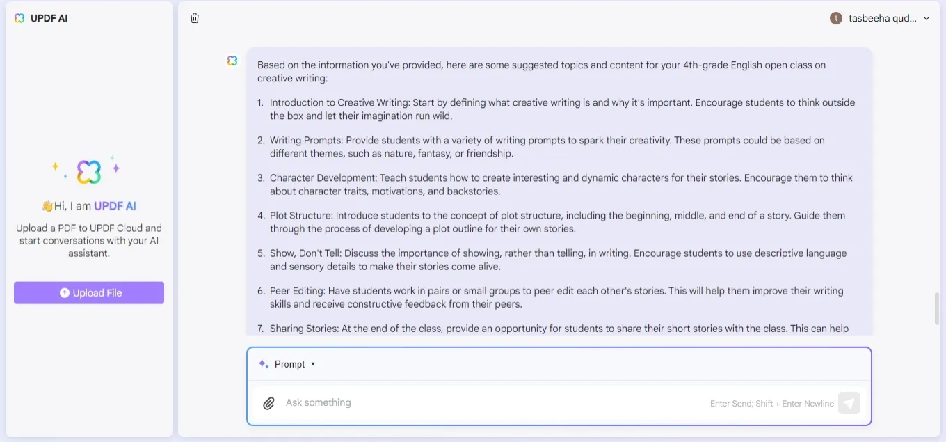 how to use ai in teaching generate teaching suggestions with UPDF AI Assistant