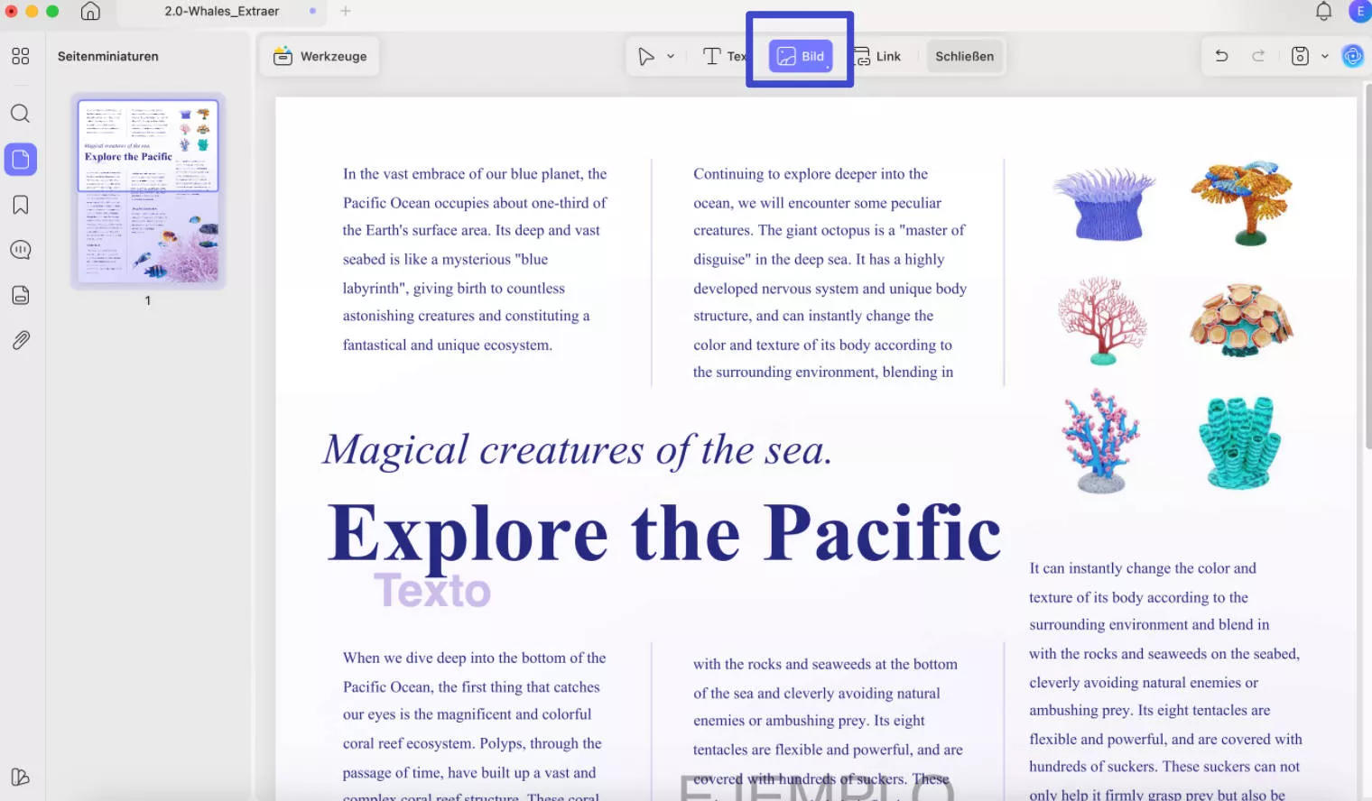 Neues Bild zu PDF hinzufügen