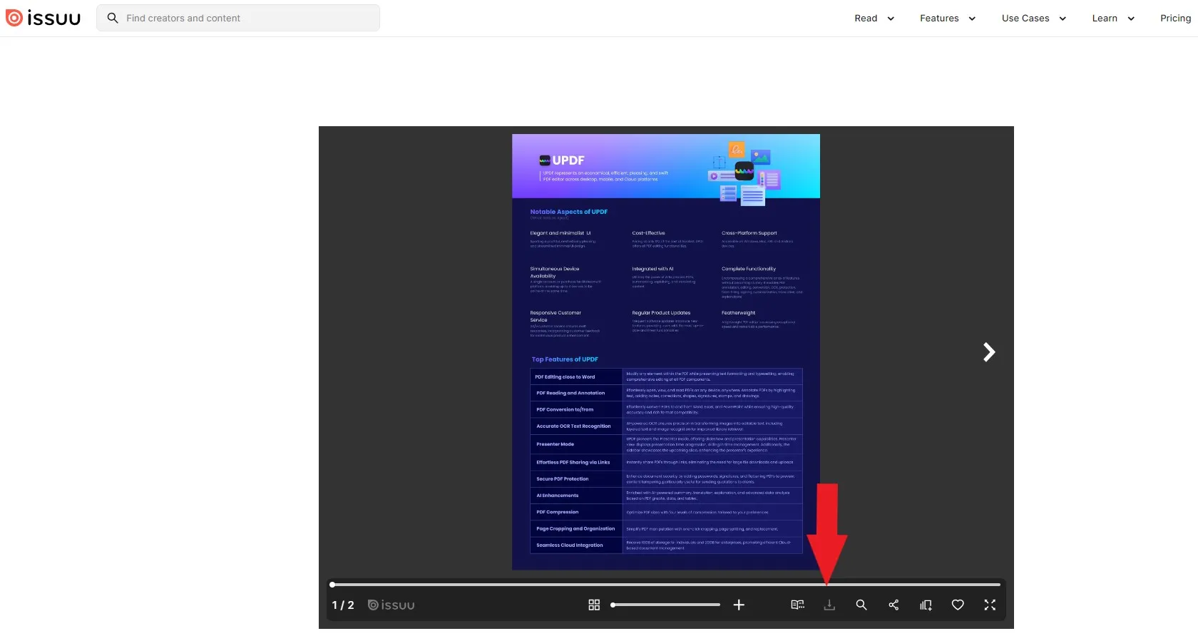issuu から pdf への直接ダウンロード
