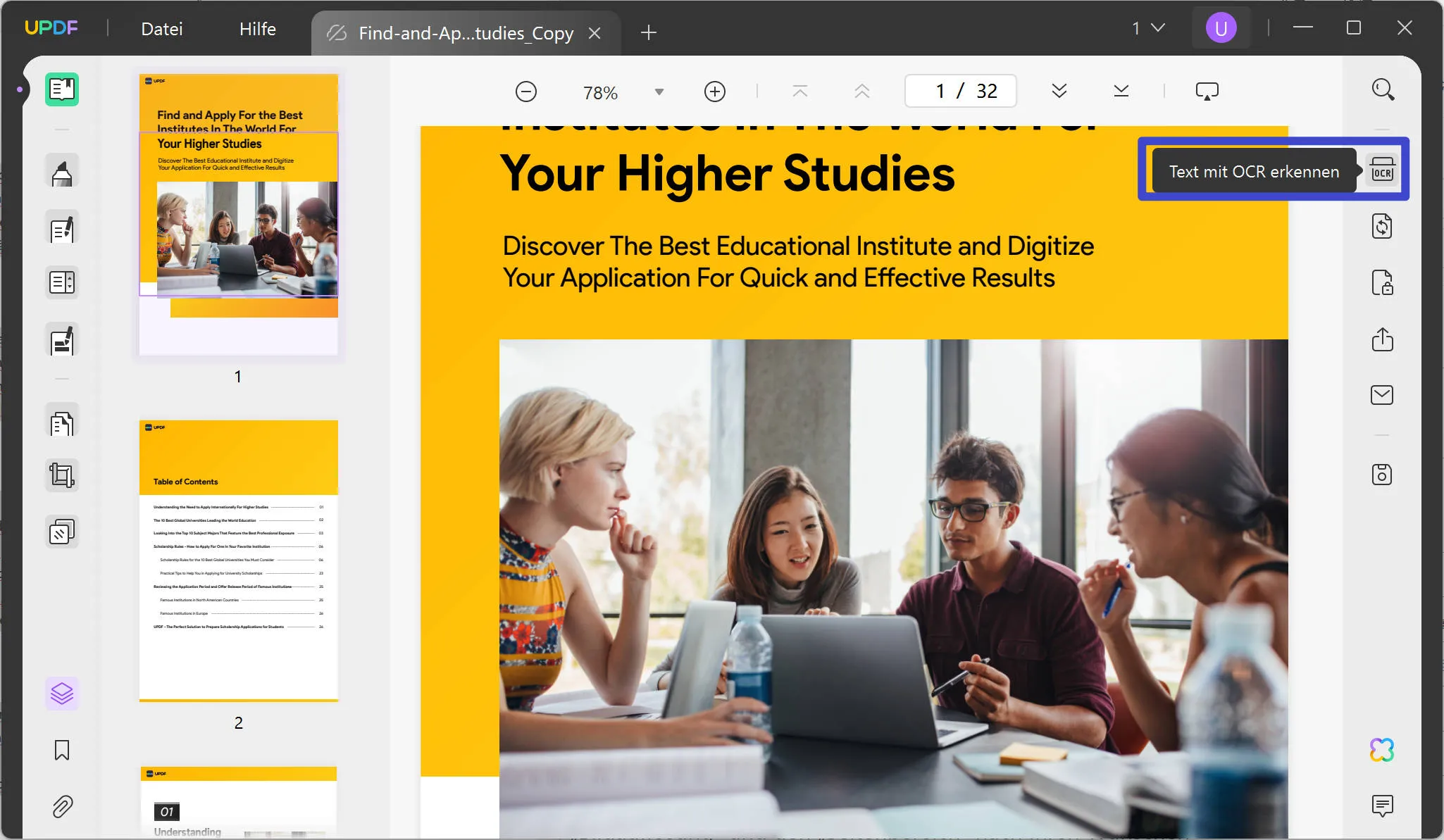 Text mit OCR erkennen