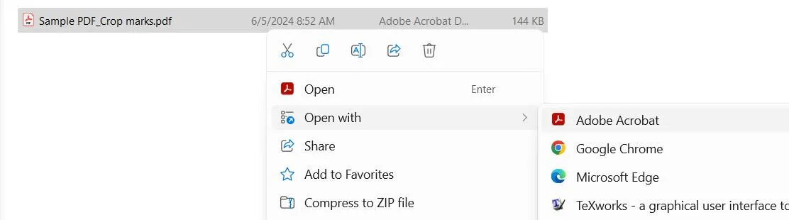 Adobe 여백 자르기