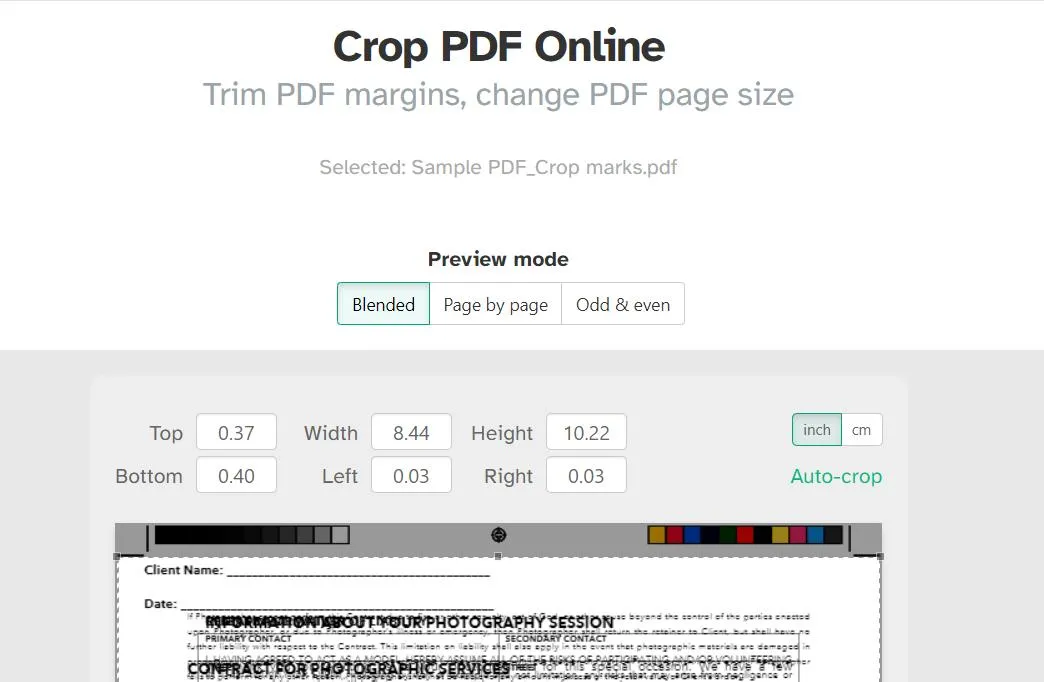 PDF 페이지를 사용하여 PDF 페이지 크기를 조정하기