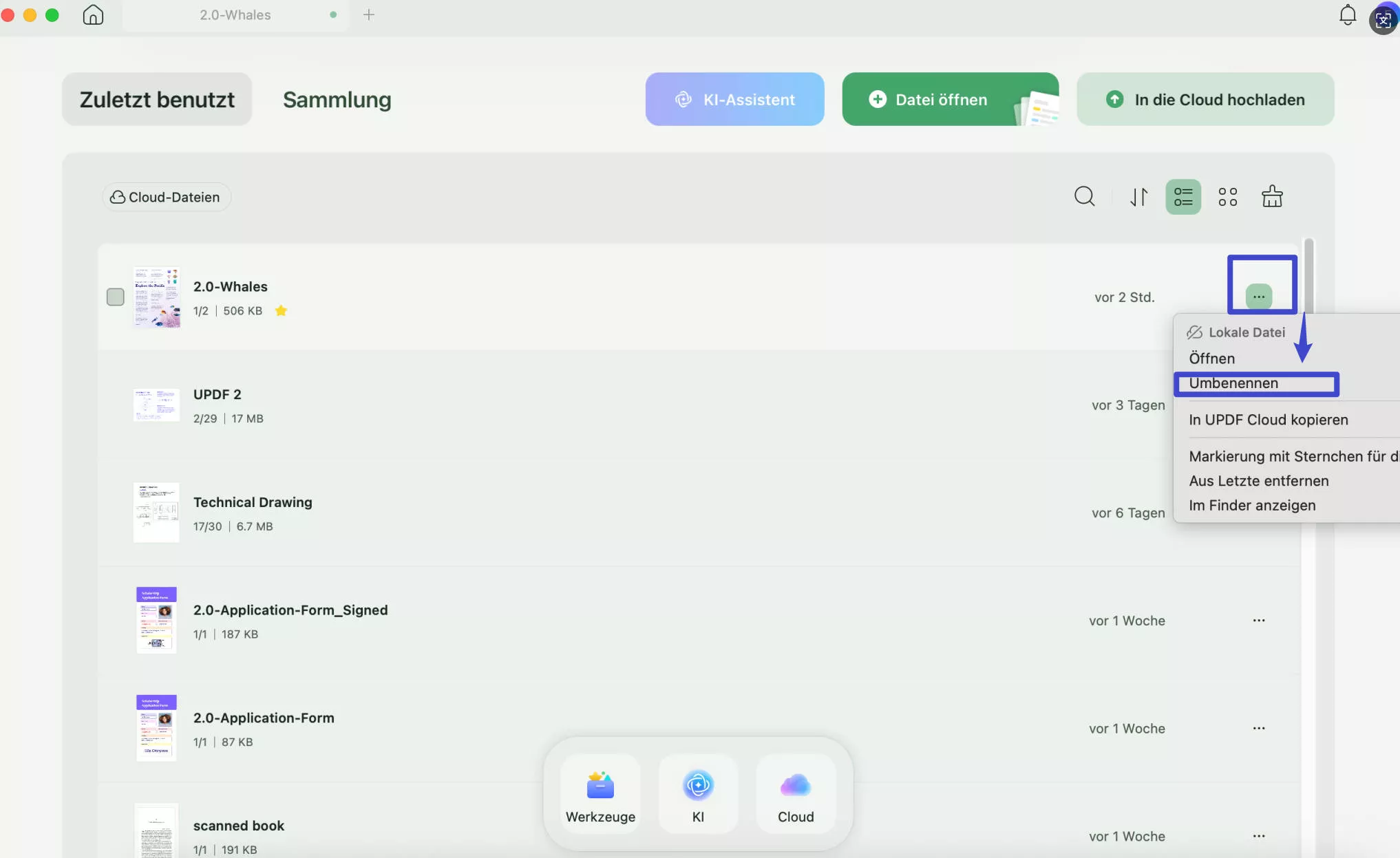 PDF umbenennen PDFs in Preview umbenennen.
