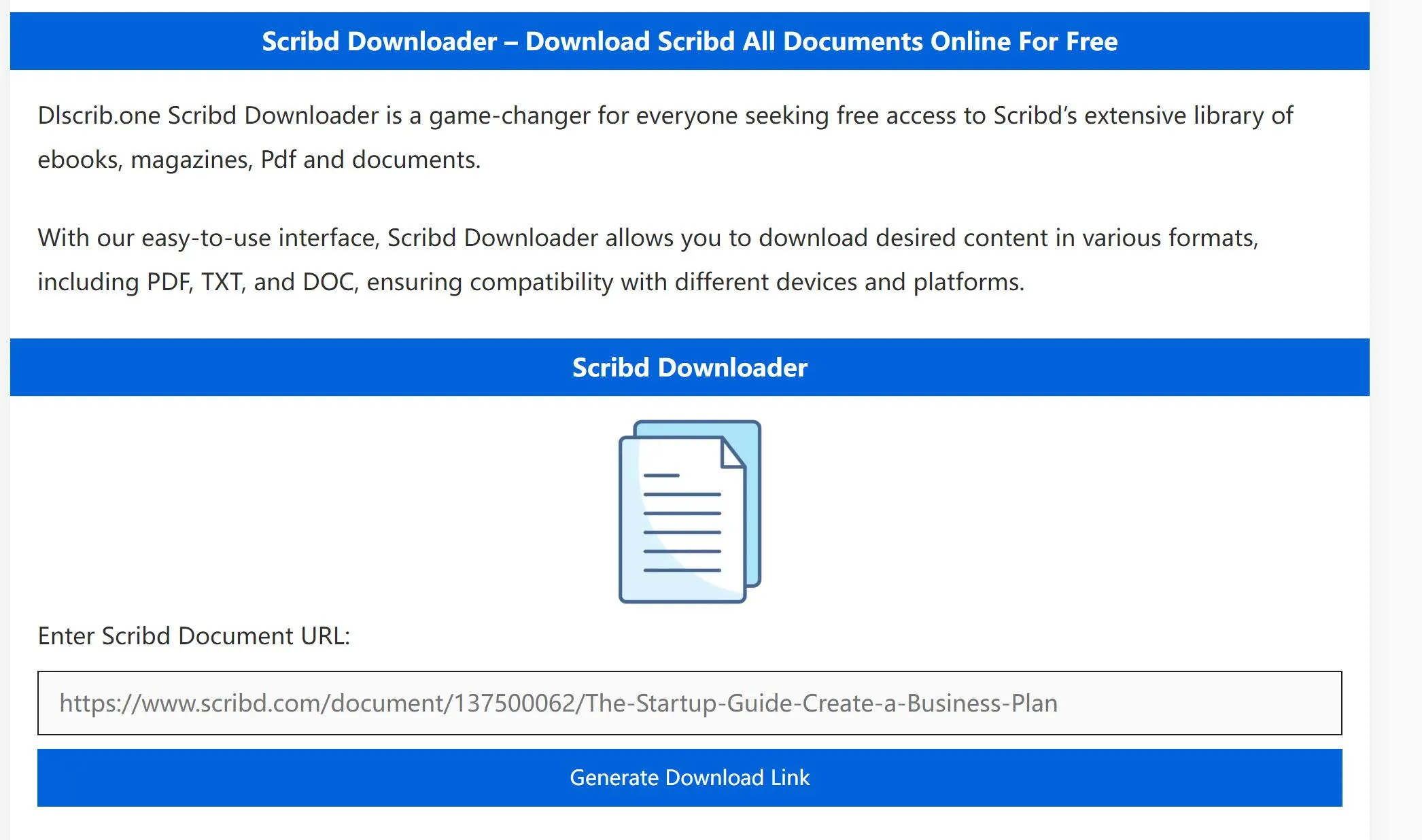 scribd から pdf へ dlscribd