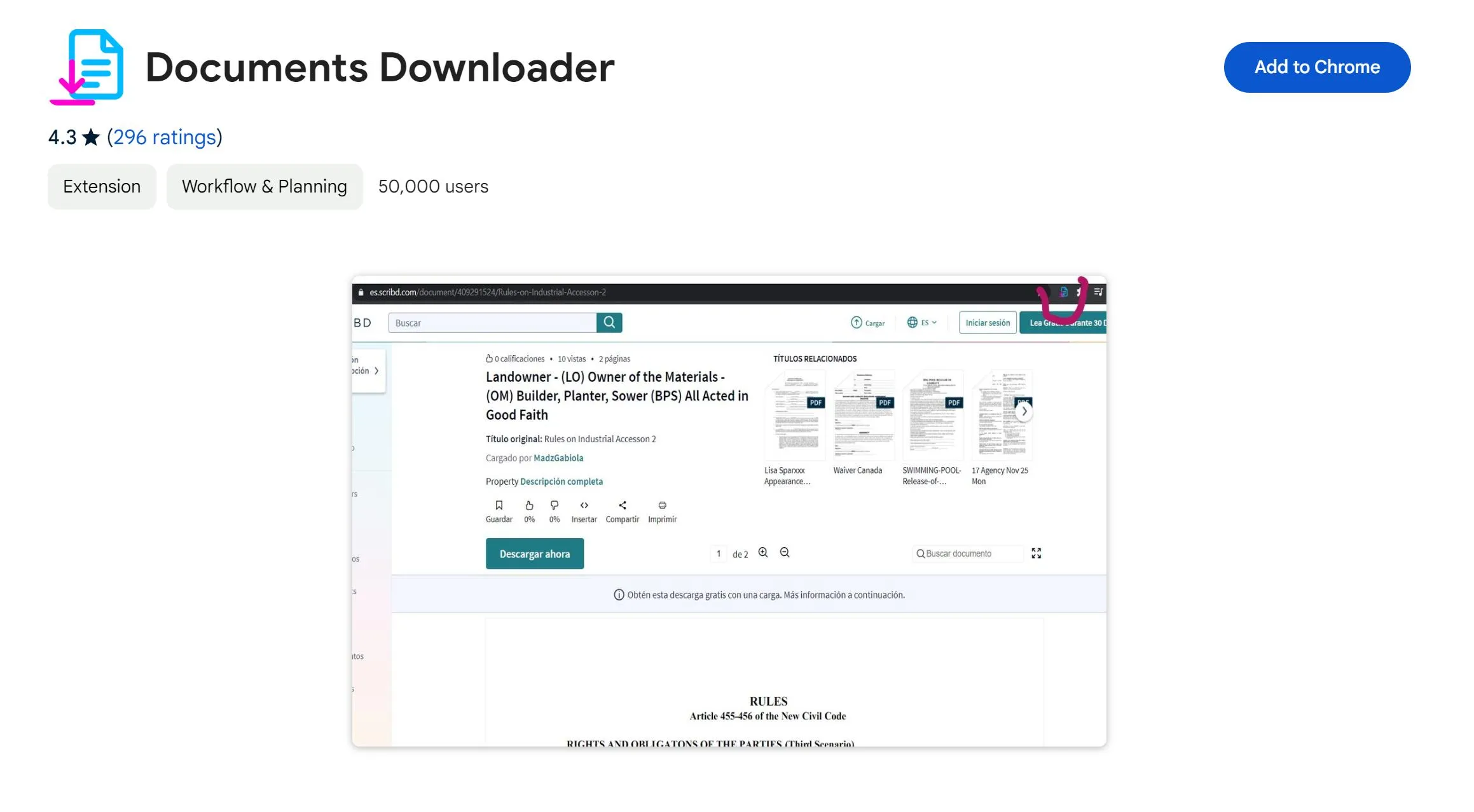 scribd から pdf へのドキュメント ダウンローダー