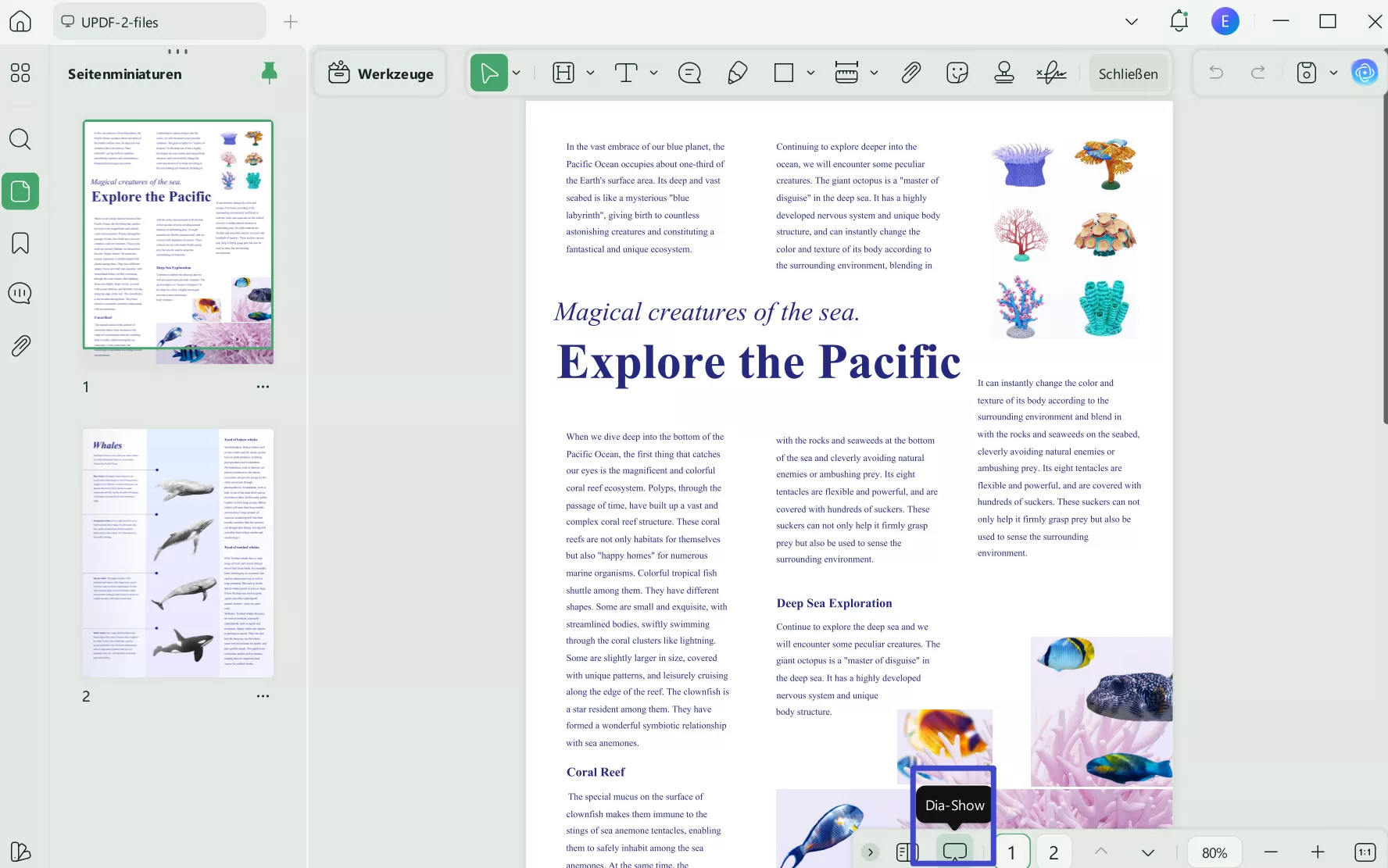 Konvertieren Sie PDF in PPT, ohne den Diashow-Modus der Schriftart in UPDF zu ändern