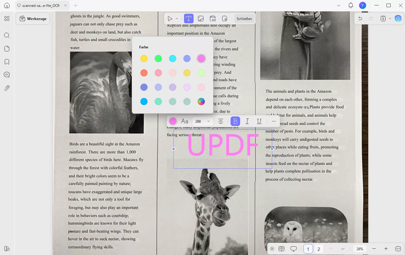 Gescannte PDF-Datei begradigen Gescannte PDF-Datei mit UPDF erfolgreich begradigen