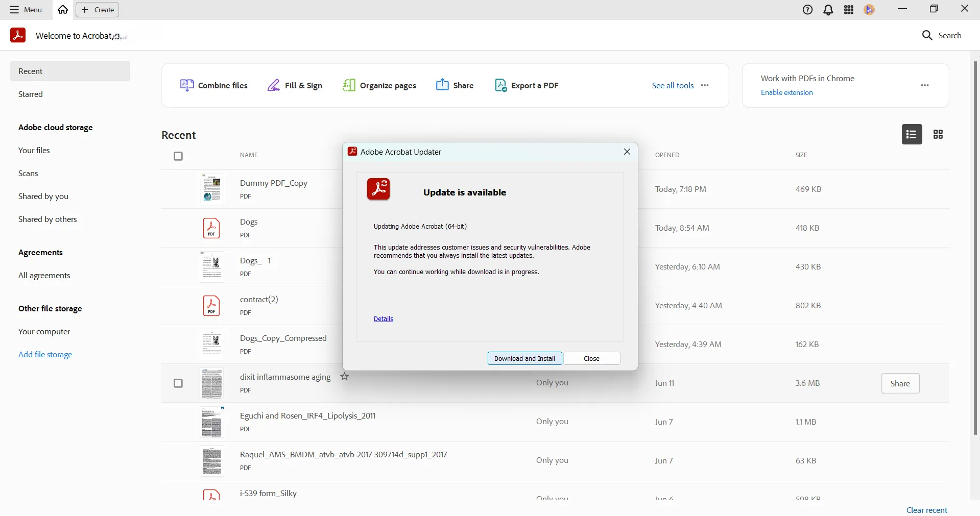 pdf not recognizing text update is available in adobe acrobat