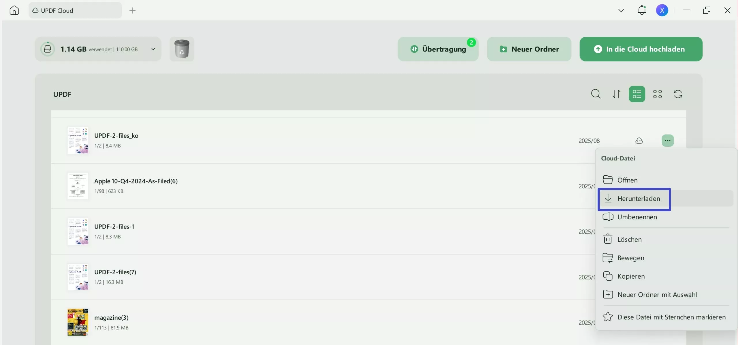 Kopierstempel für PDF PDF aus der UPDF Cloud herunterladen