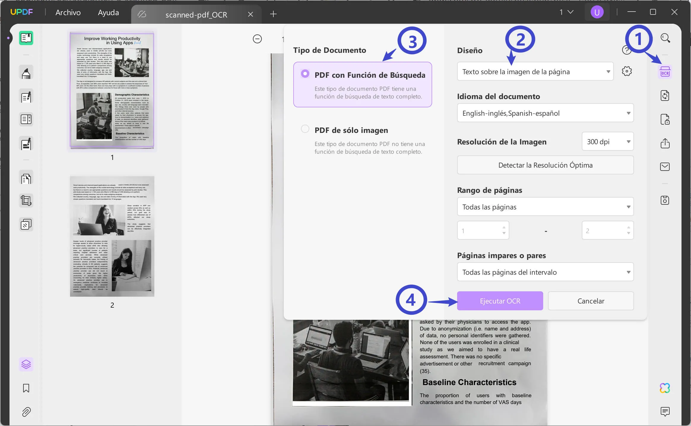 limpiar PDFs