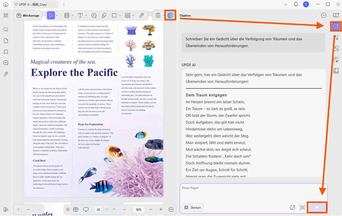 updf ai finden, um Gedicht zu erzeugen