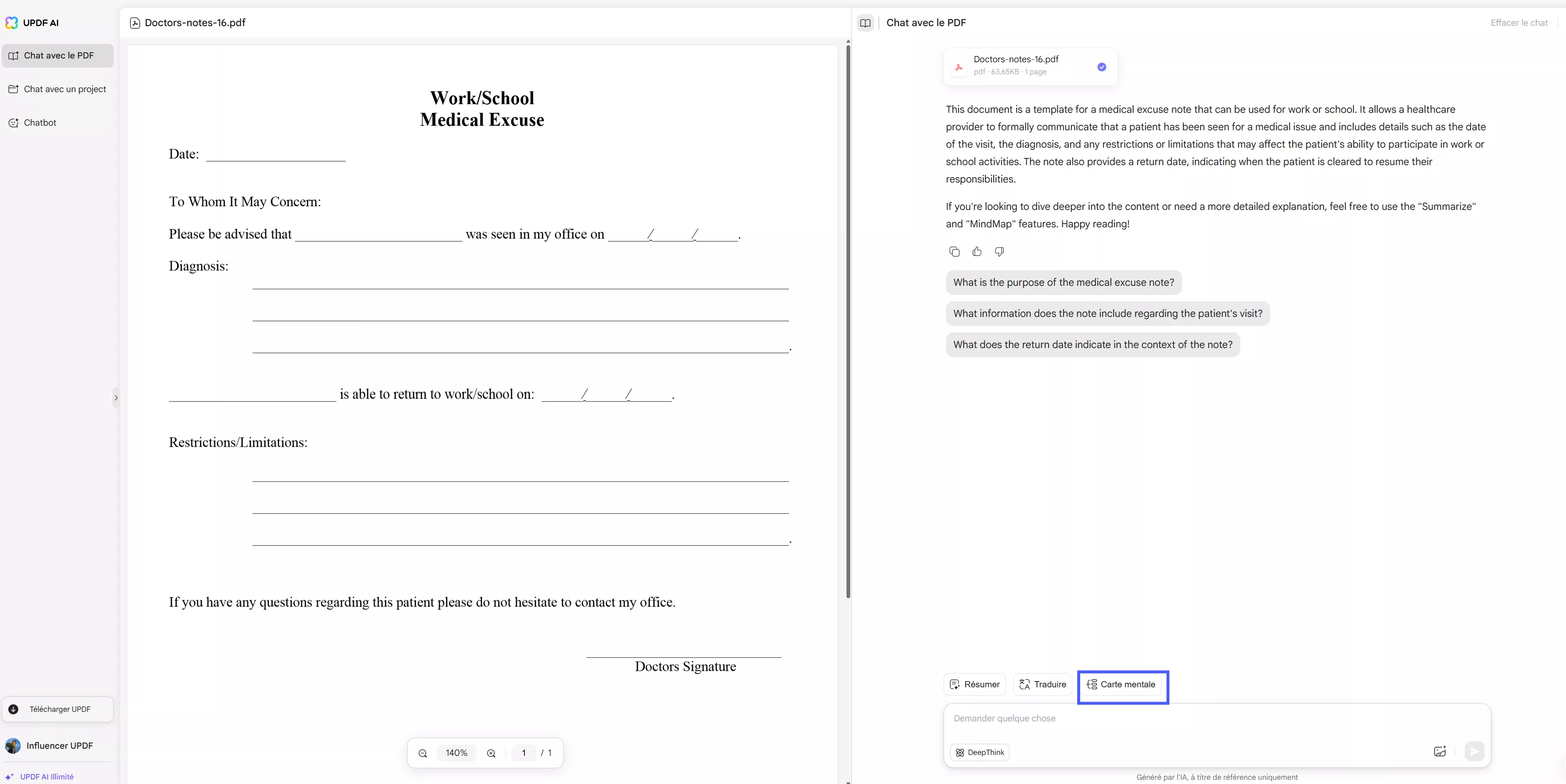 choose mind map option