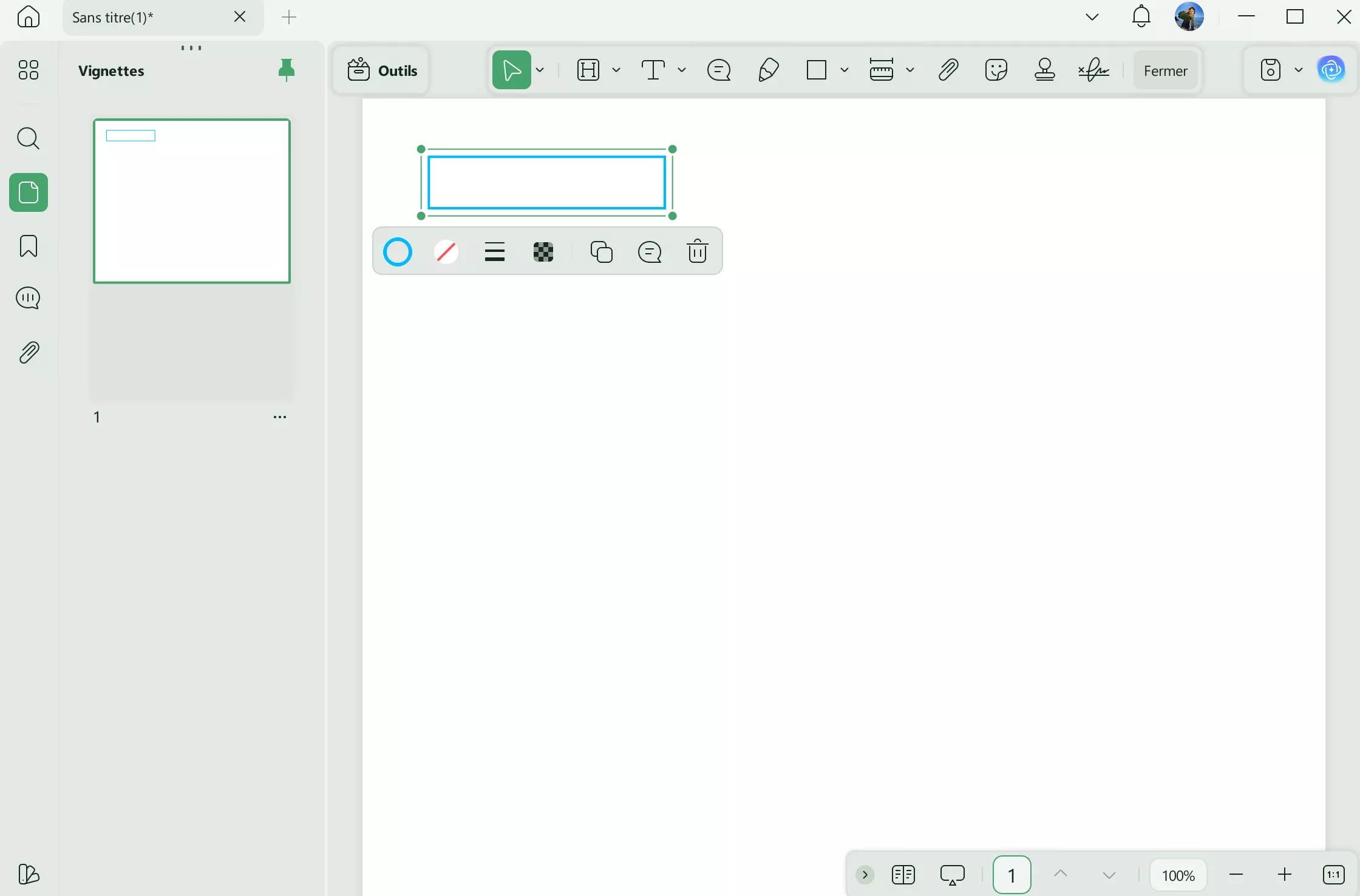 créer un tableau en pdf ajuster la taille et la position de la forme dans UPDF