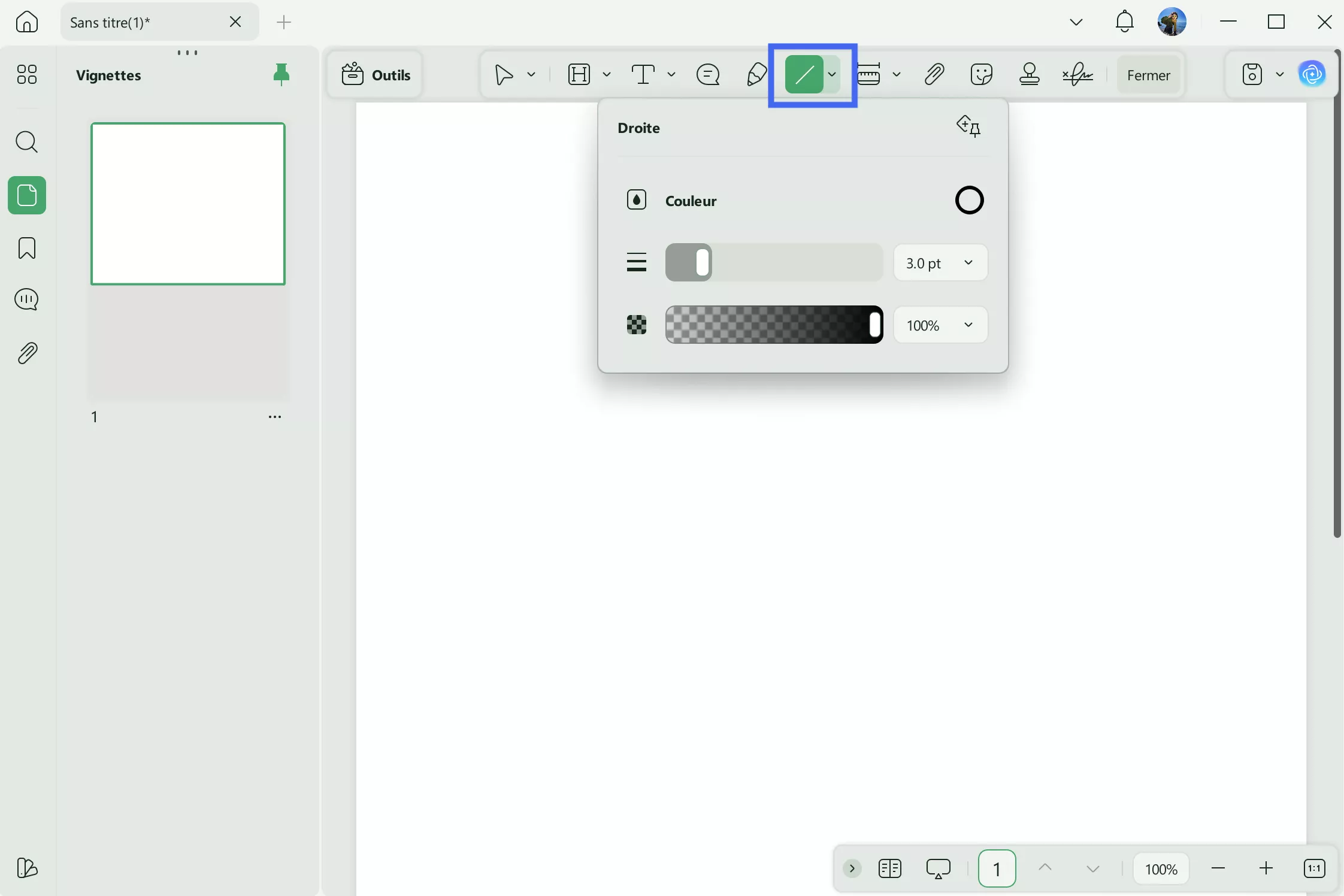 créer un tableau en pdf utiliser la forme de ligne dans UPDF