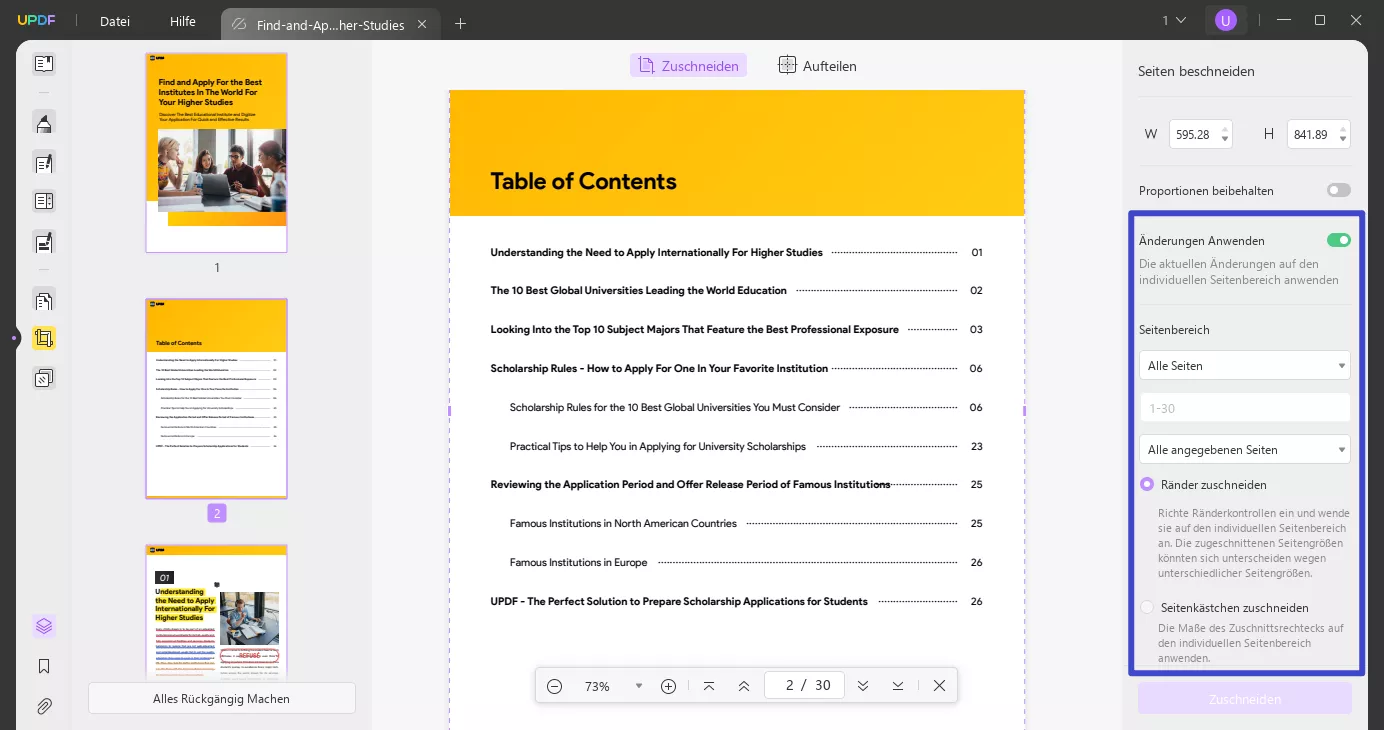 Seiten aus Word extrahieren