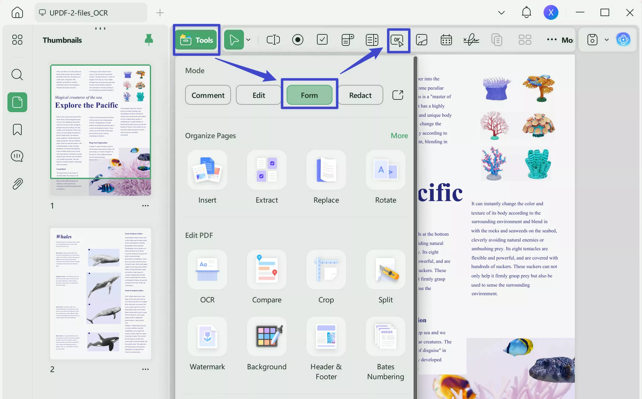 add the button to PDF with UPDF