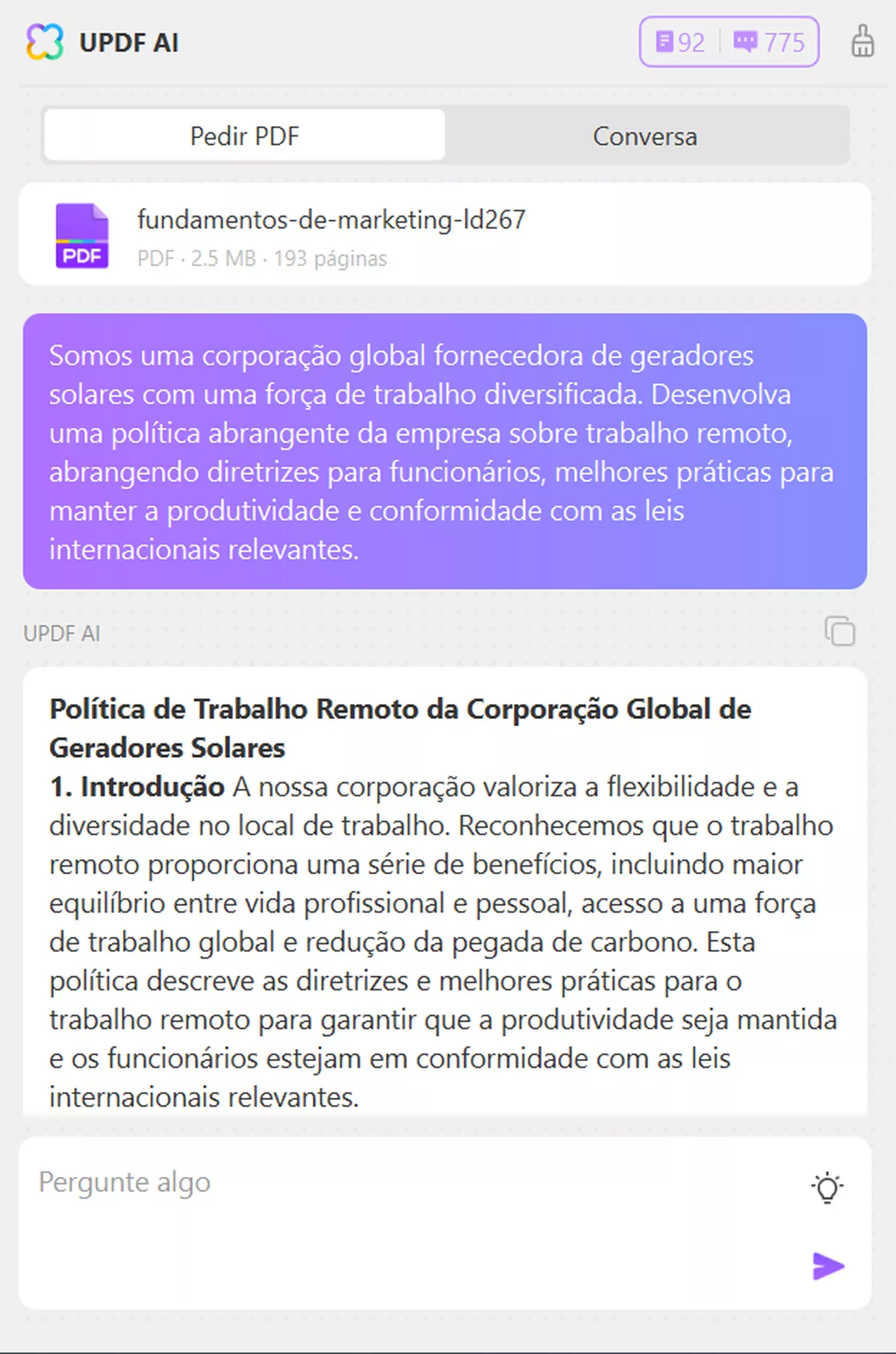 Conversar com PDF