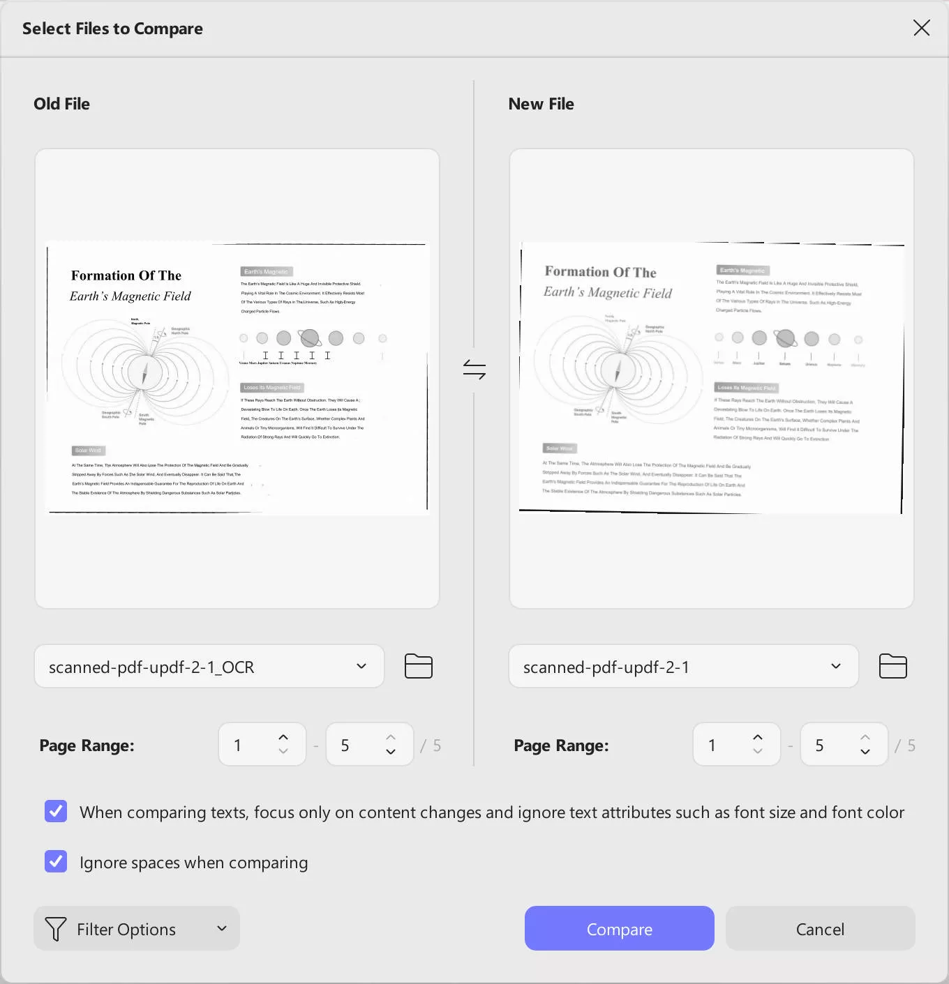 compare pdf adobe compare files updf