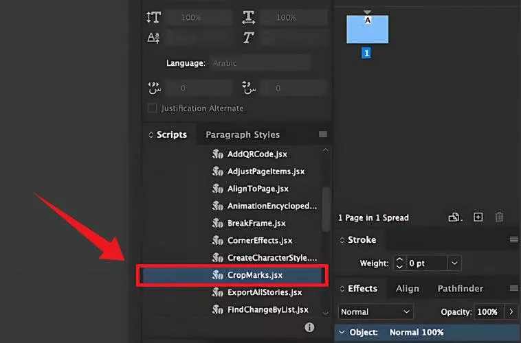 crop marks indesign choose the Crop Marks script in indesign