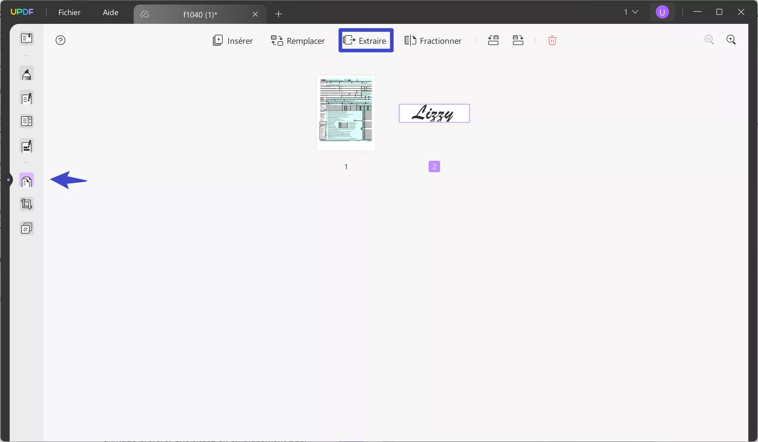 rogner une signature PDF