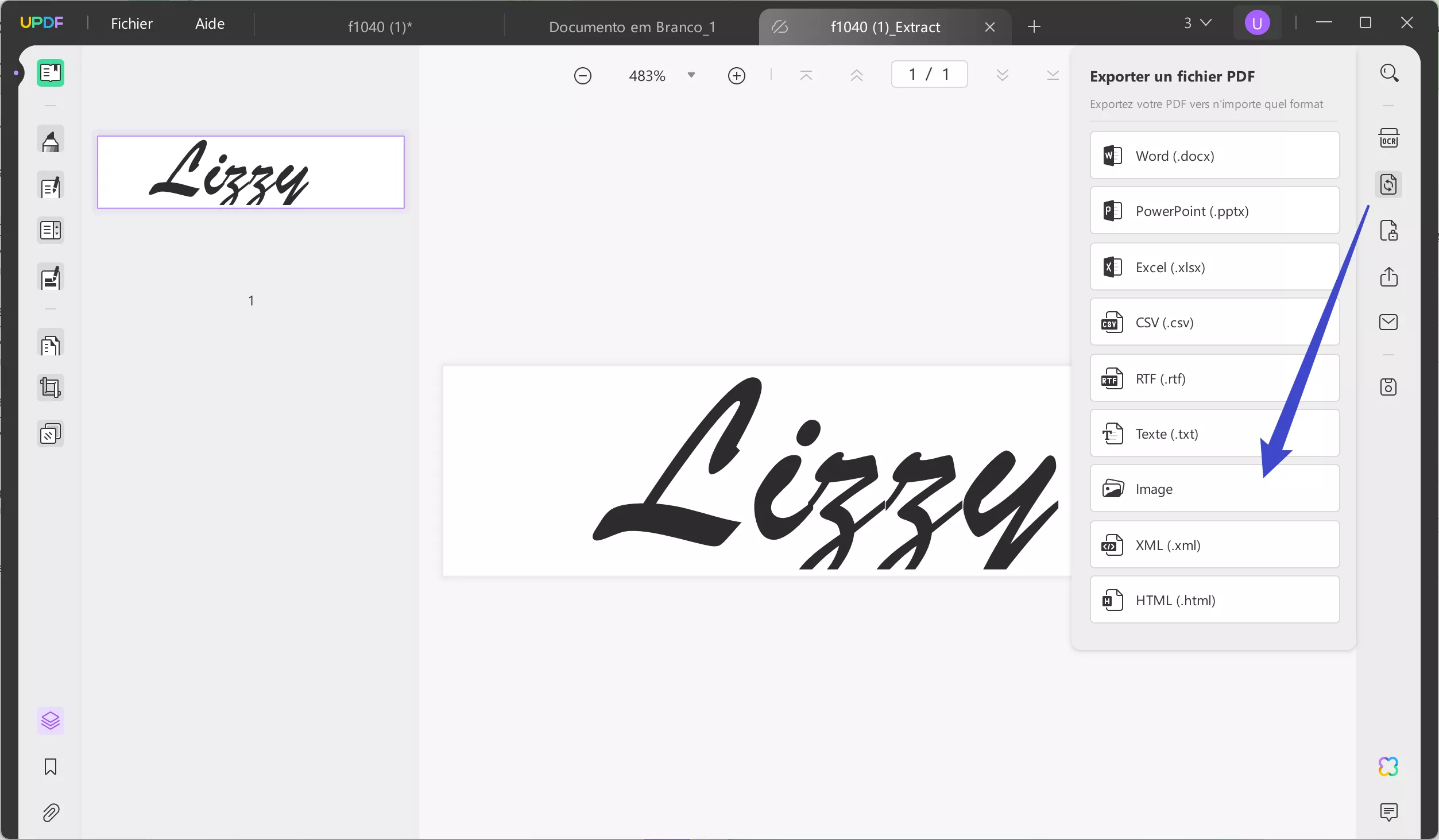 rogner une signature PDF