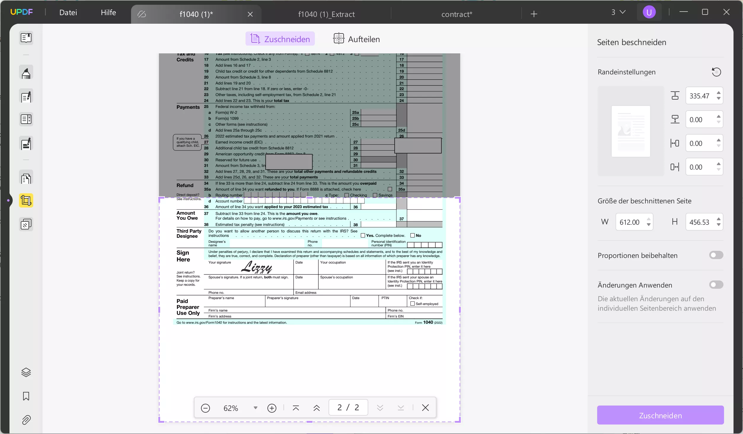 Wählen Sie PDF aus der Auswahlerfassung aus, um mit UPDF einen Screenshot der Signatur im PDF zu erstellen