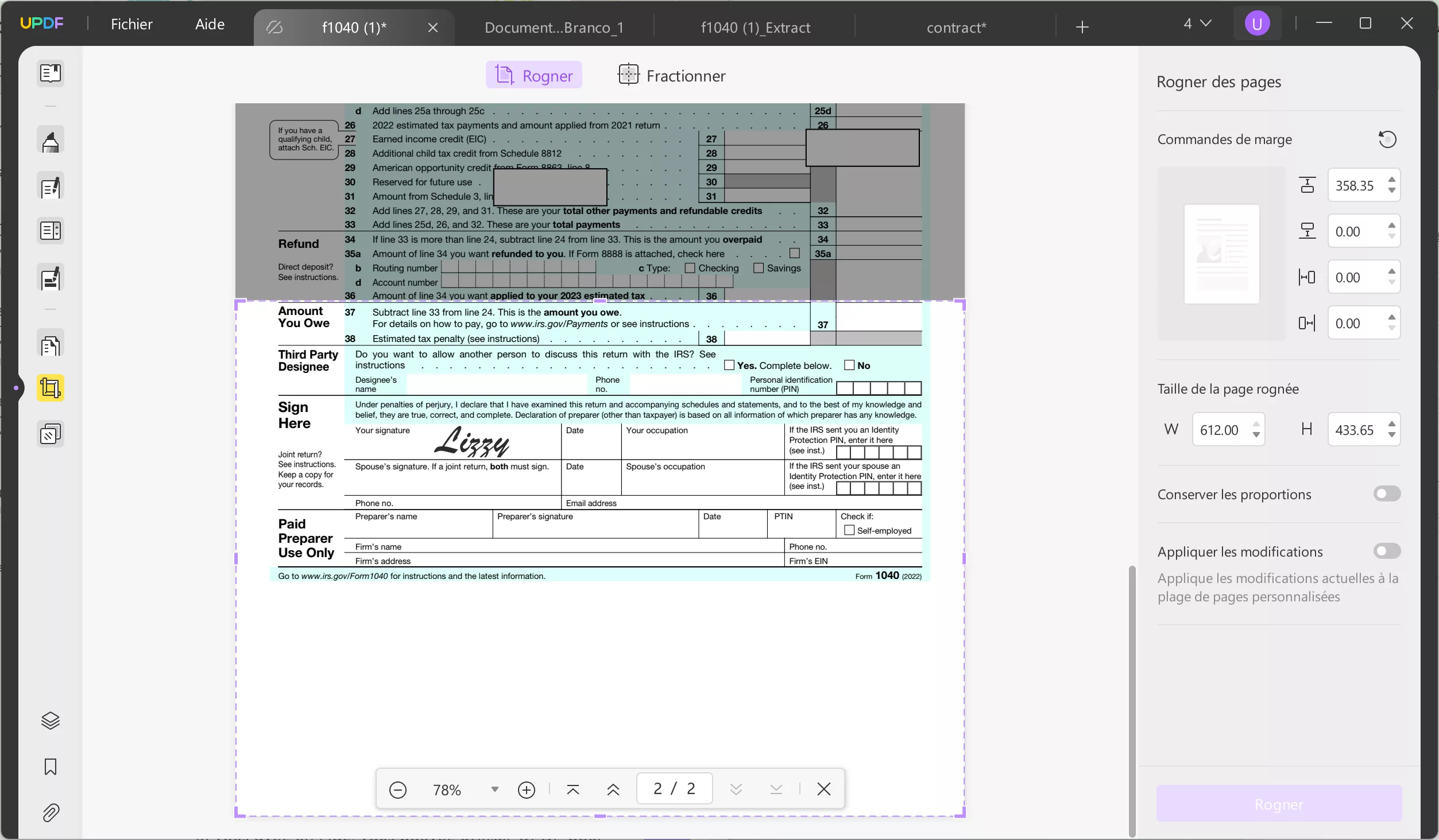 sélectionnez le PDF à partir de la capture de sélection pour capturer la signature au format PDF avec UPDF