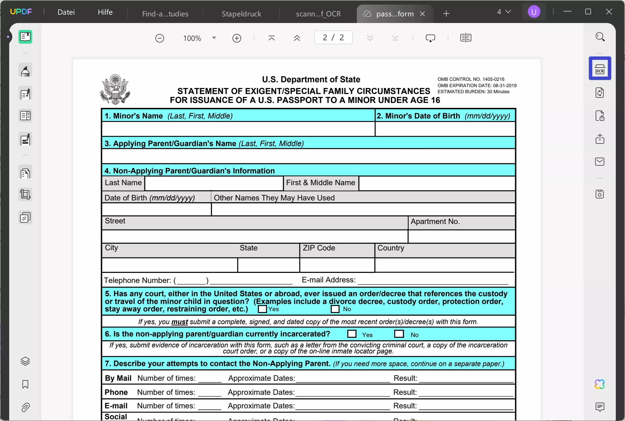 Symbol des OCR-Tools UPDF für Windows