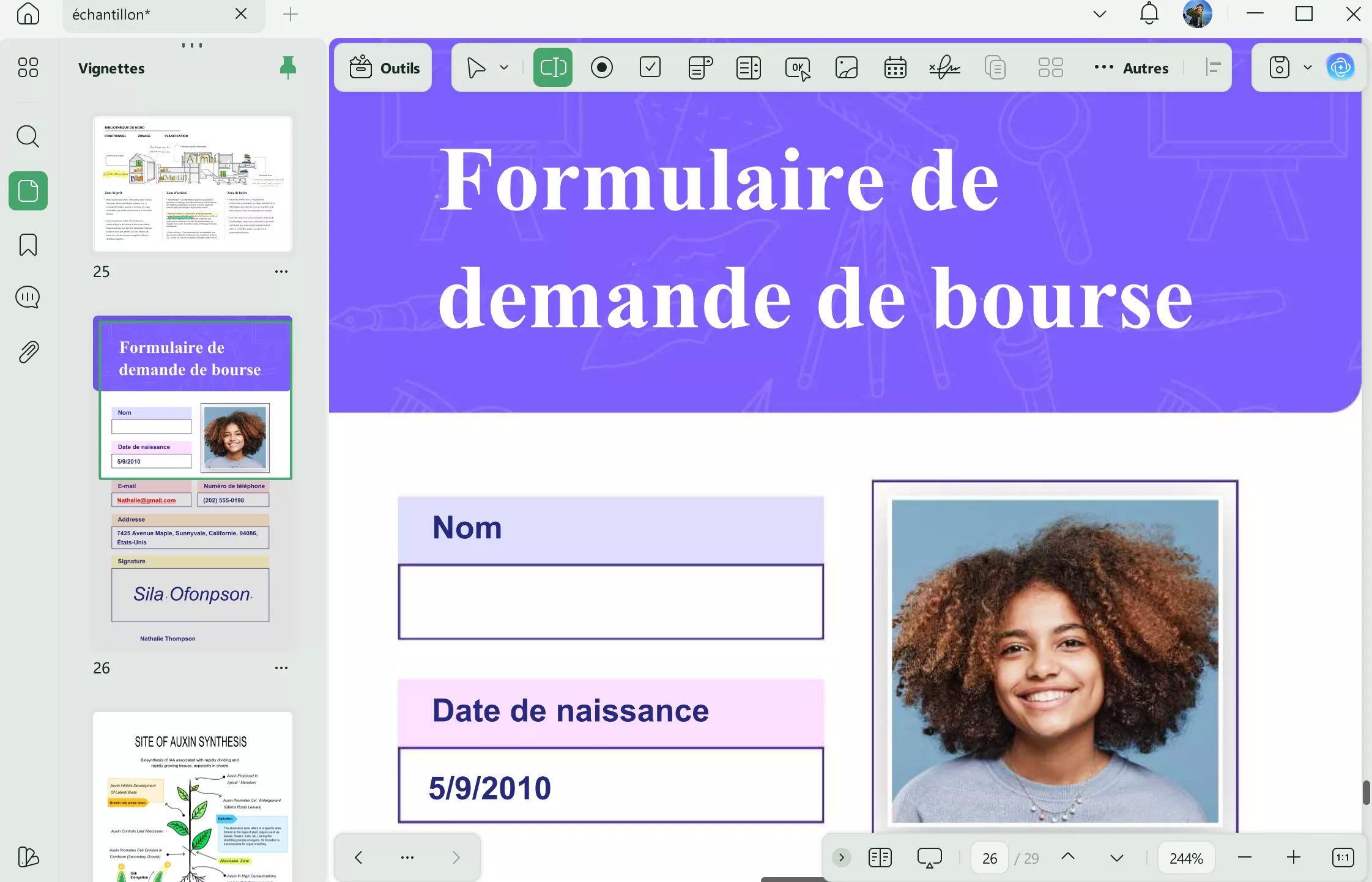 créer un tableau en pdf ouvrir le tableau