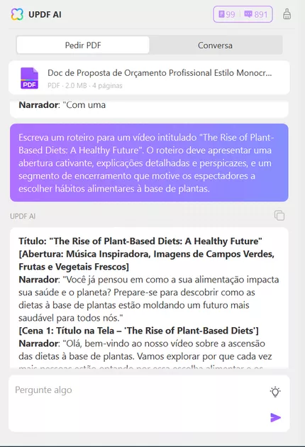 IA para Escrever um Script
