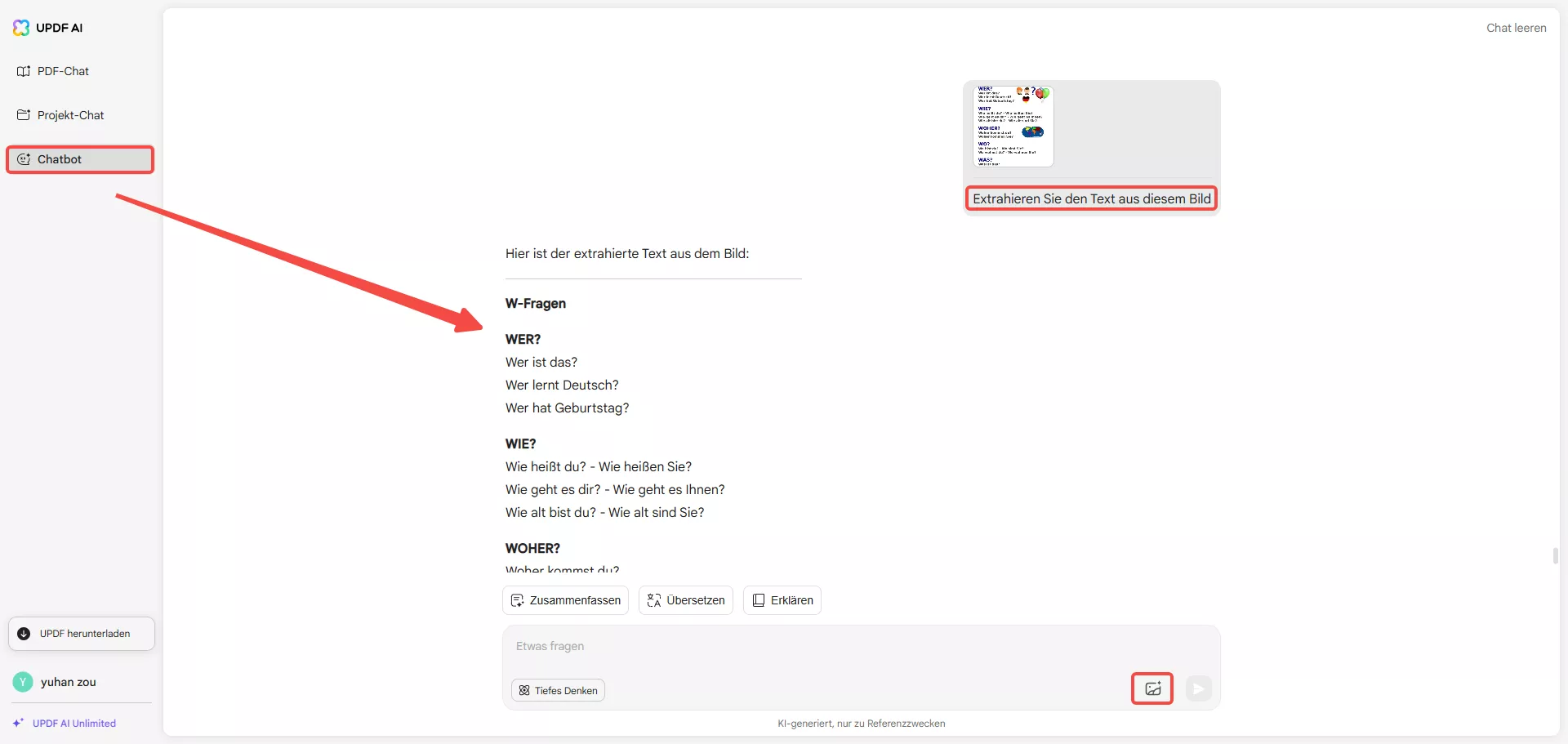 Text aus Bildern extrahieren