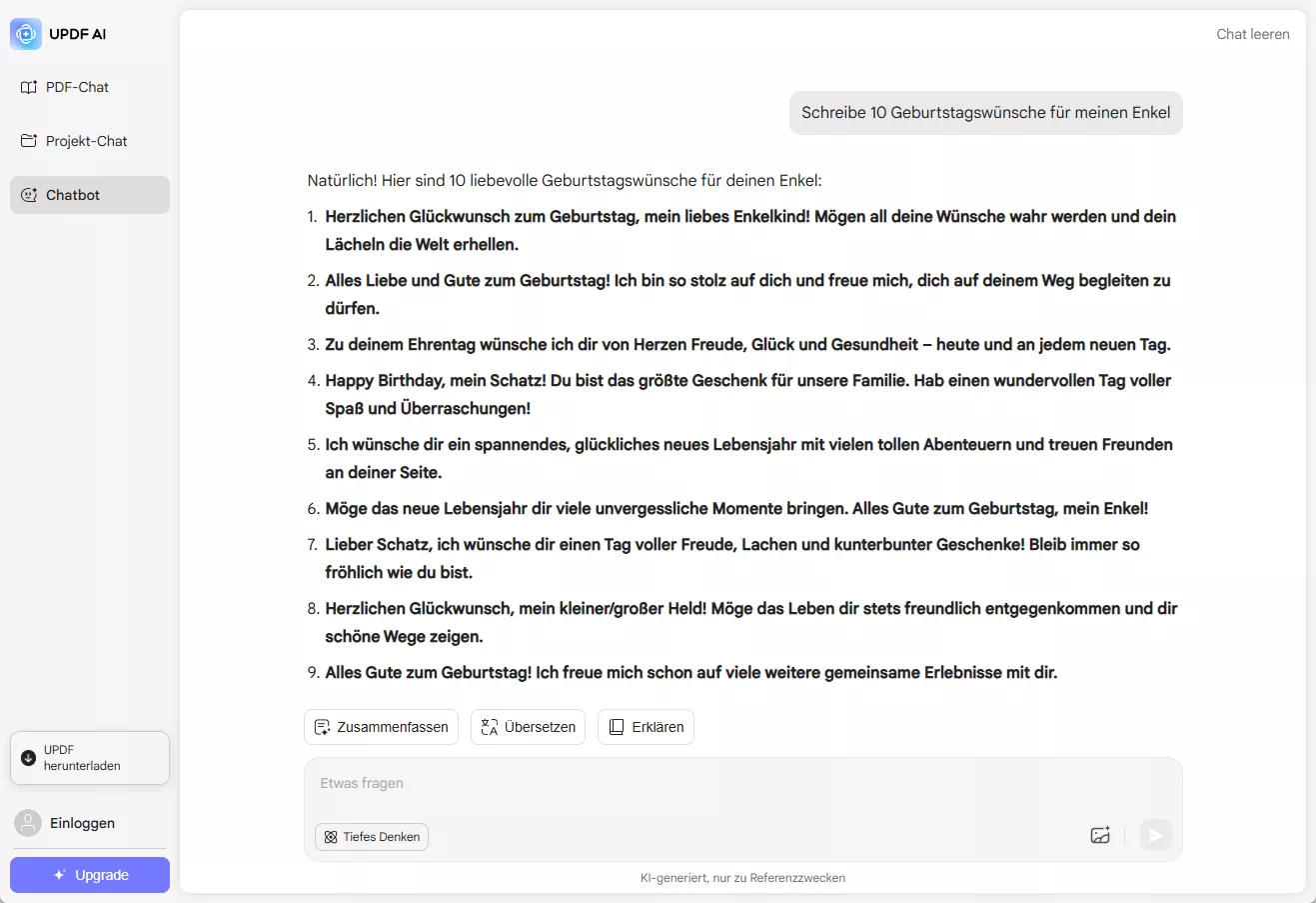 Geburtstagsglückwünsche für den Enkel updf ai