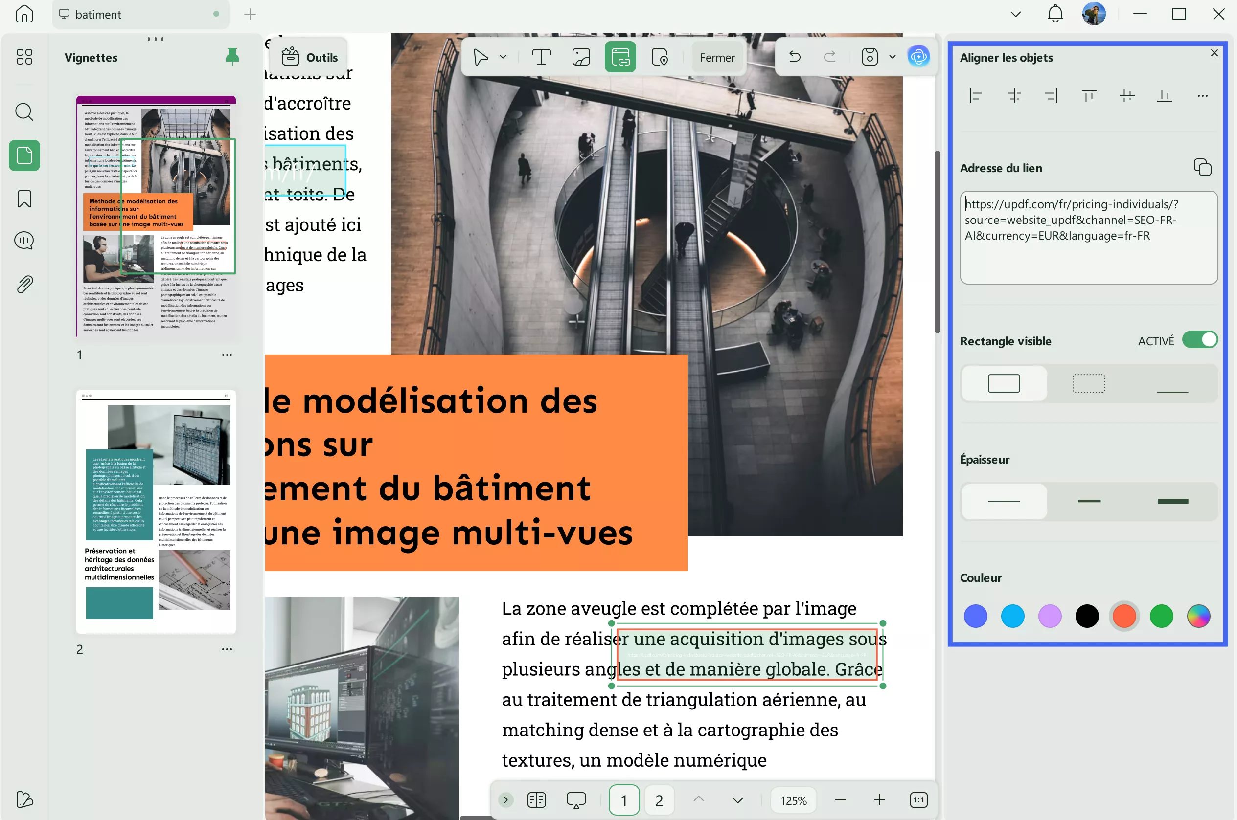 Personnaliser l'apparence du lien