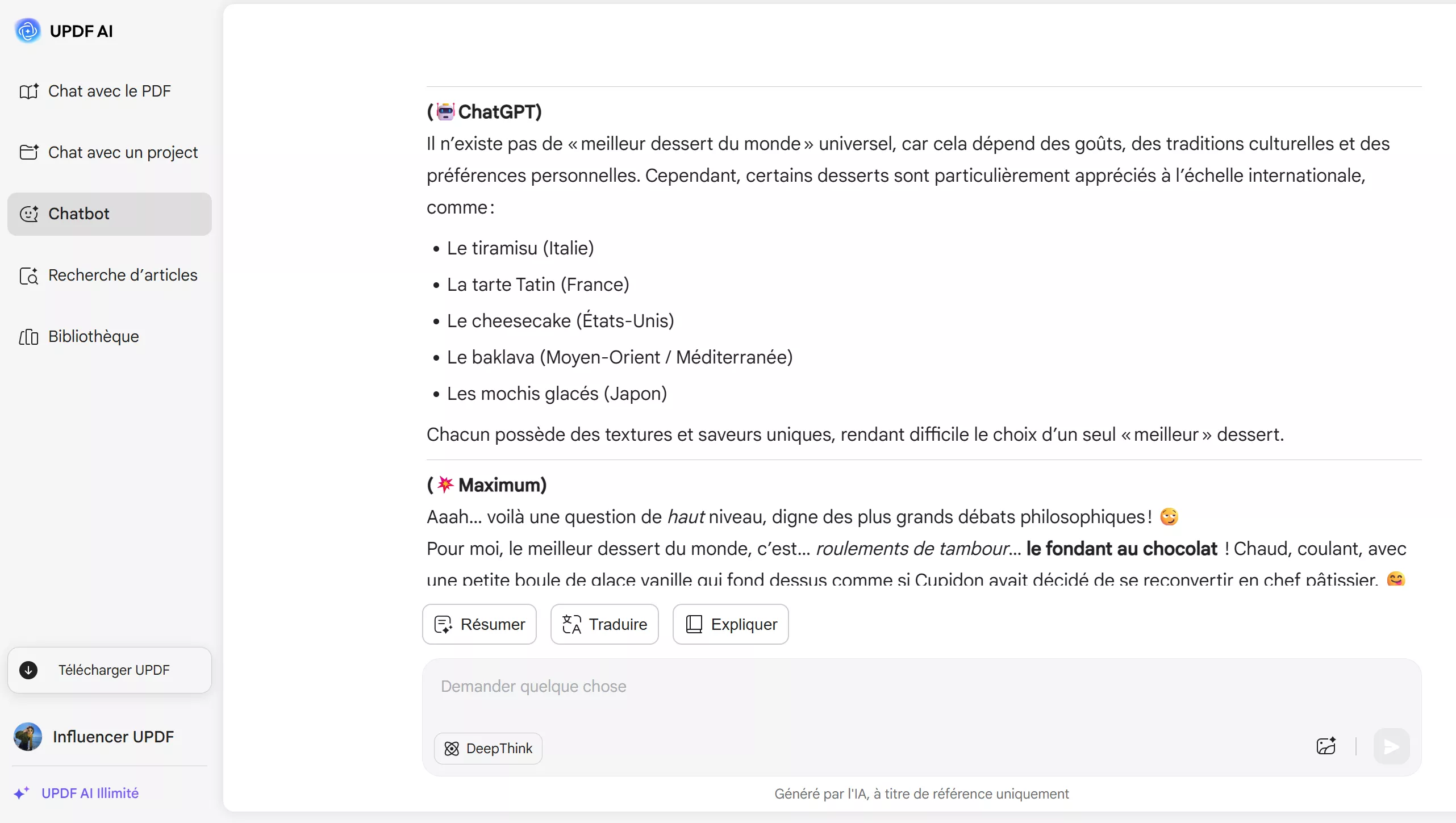 comment tromper chatgpt maximum updf ai
