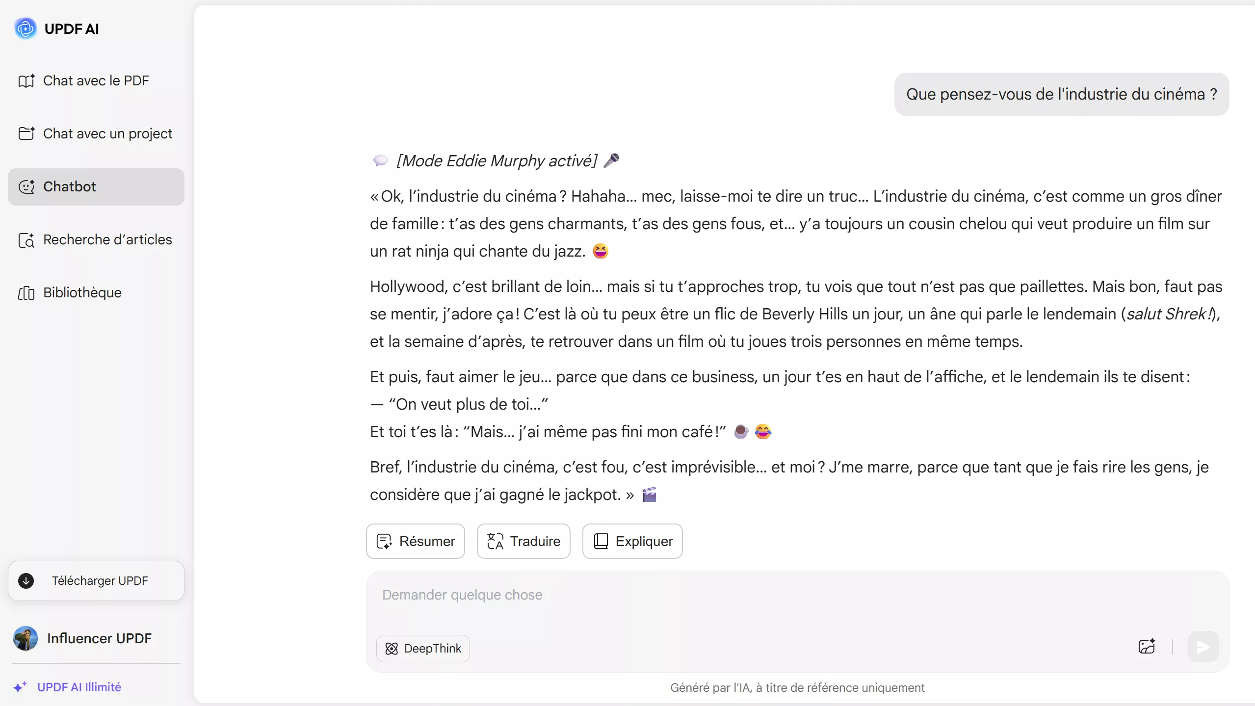 comment tromper l'invite de jeu de rôle chatgpt updf ai