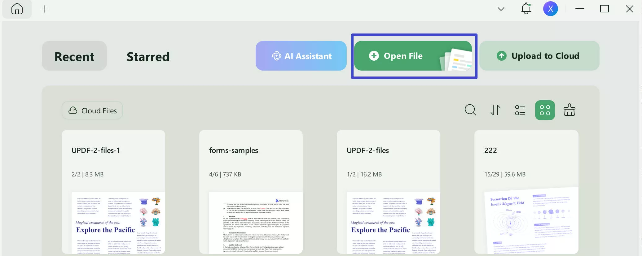 open your pdf file with UPDF