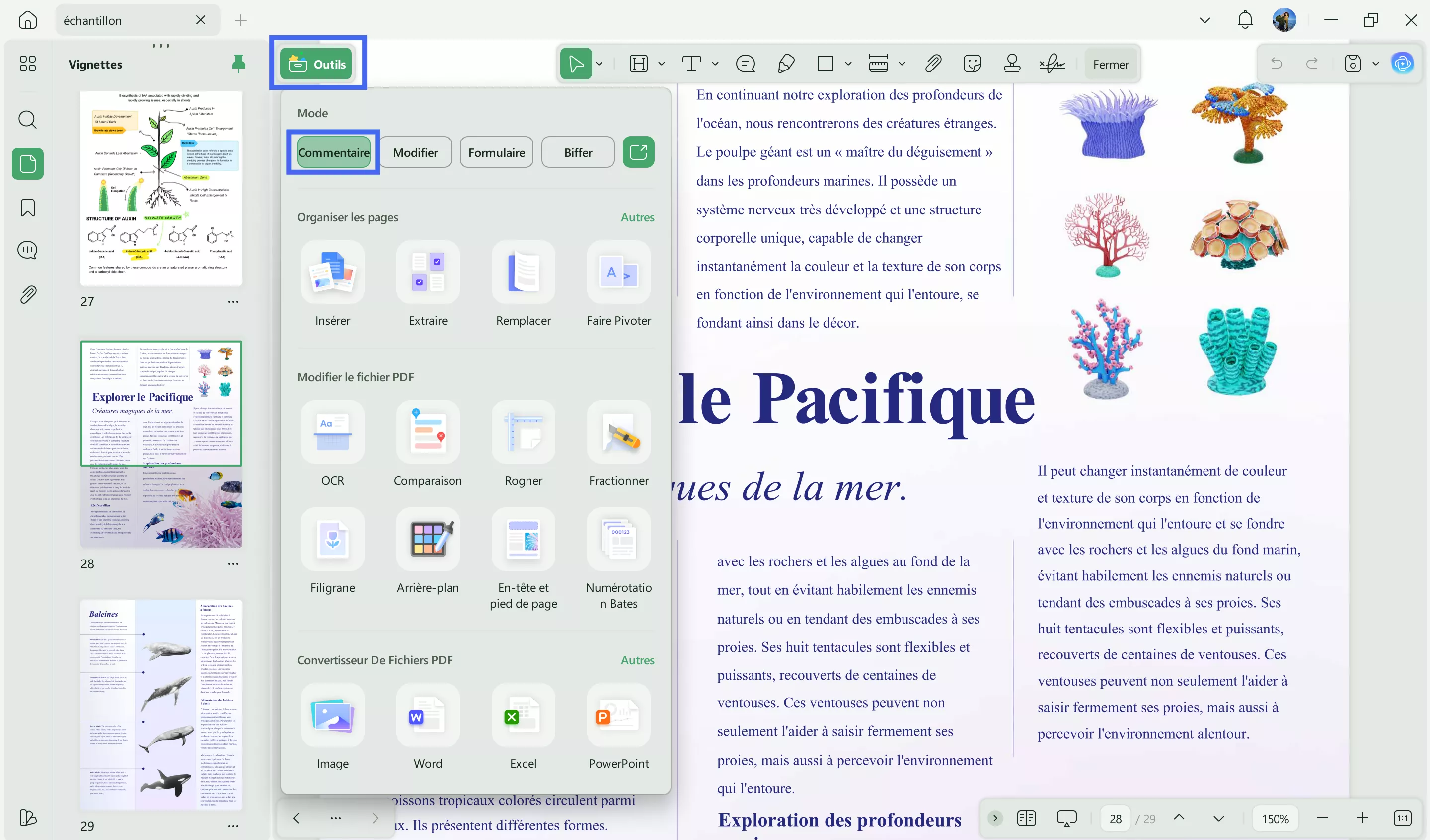 changer couleur texte pdf