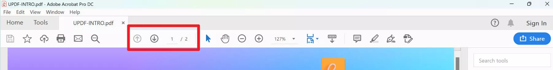 page counter pdf adobe