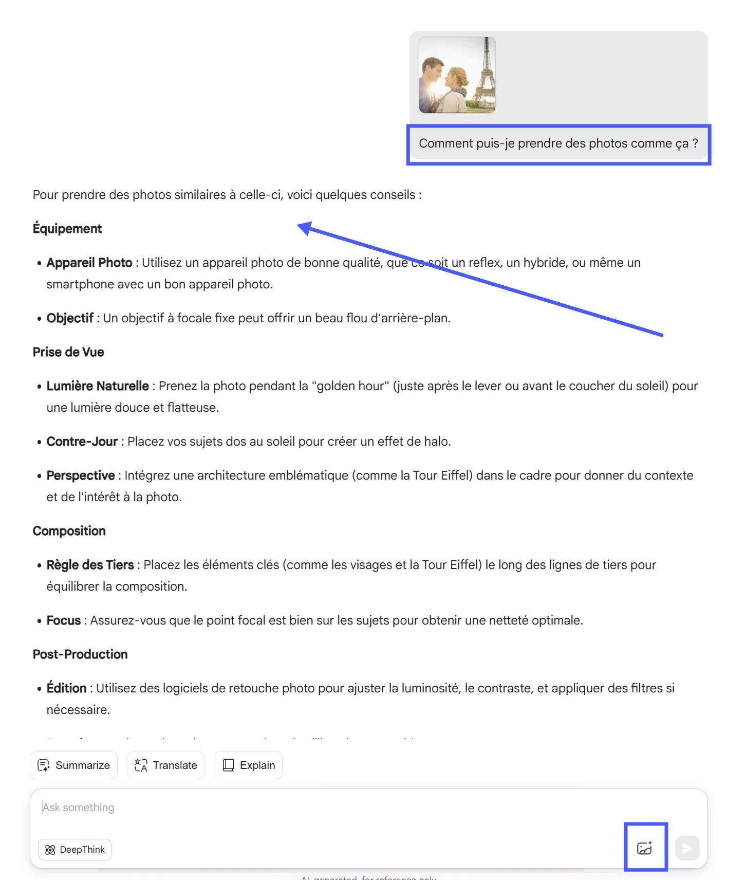 get image suggestions from chat