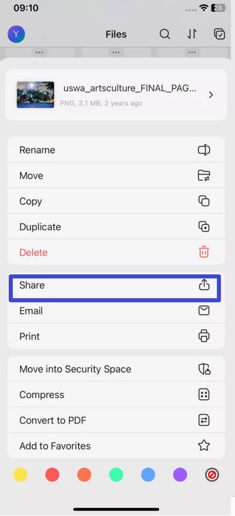 how to send a photo as a pdf ios