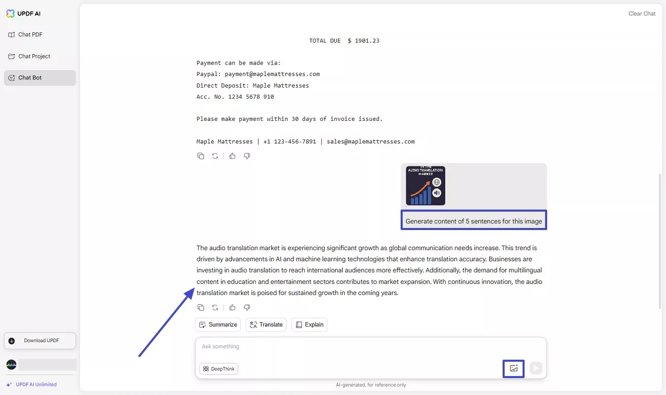 generate content on images
