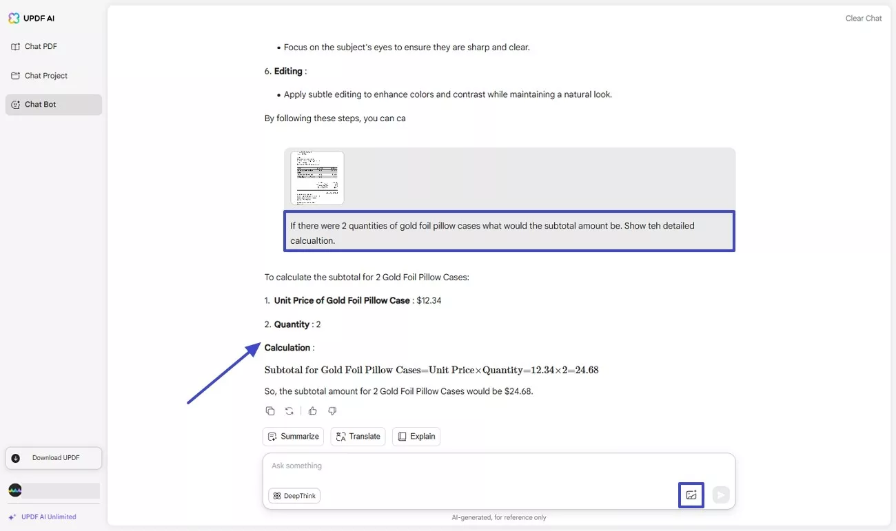 study with updf ai chat